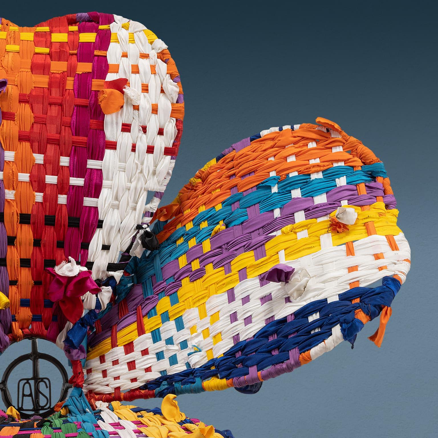 Poltrona 'Fiore Bulat' Multicolore di Anacleto Spazzapan Serie 'Tessuto' In condizioni buone in vendita a Milano, IT