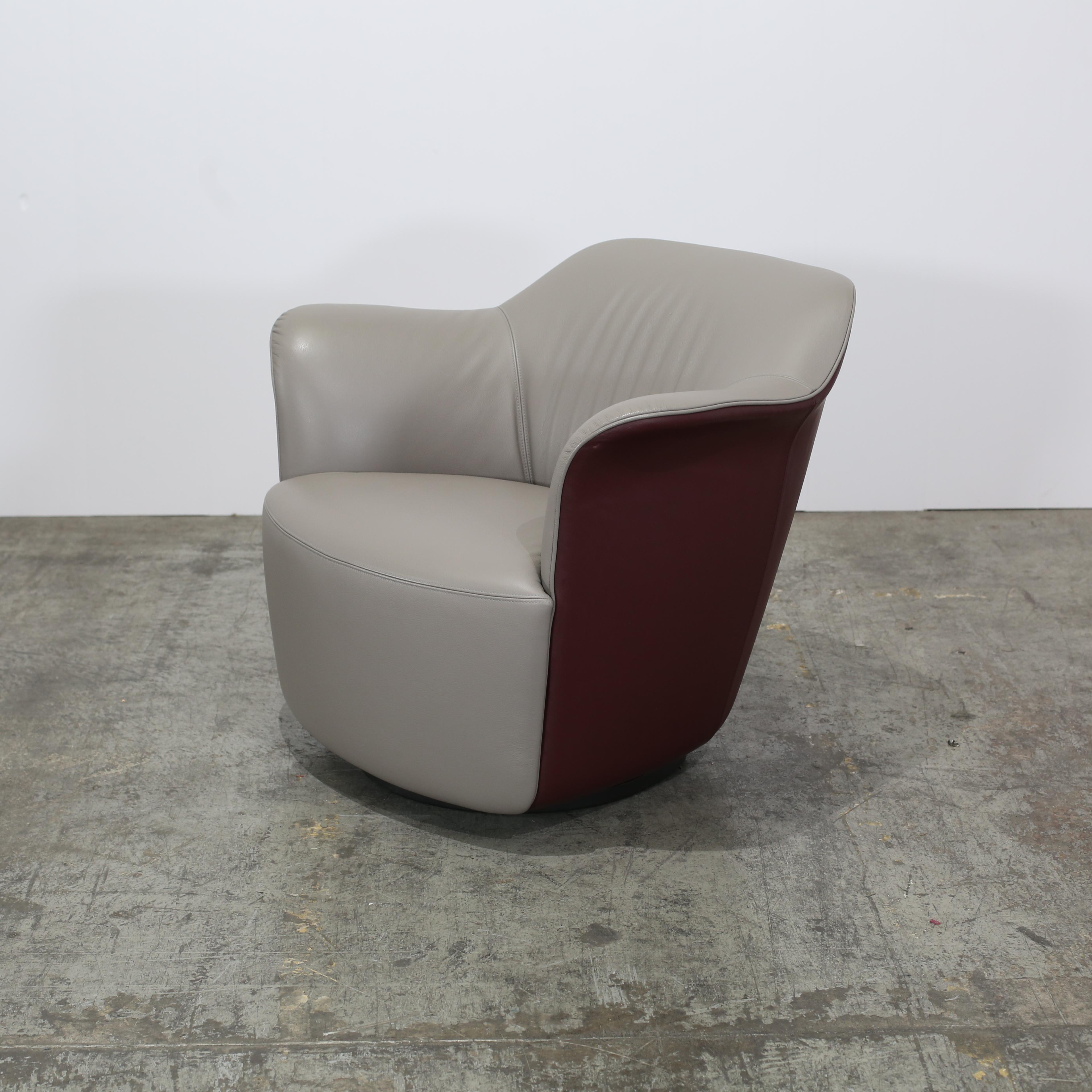 Poltrona Frau Aida Sillones giratorios de Roberto Lazzeroni, Juego de cuatro en Bueno estado para la venta en Basildon, London