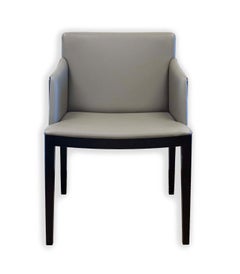 Poltrona Frau "Beatrice" Taupe Green Colored Small Armchair by Monica Forster