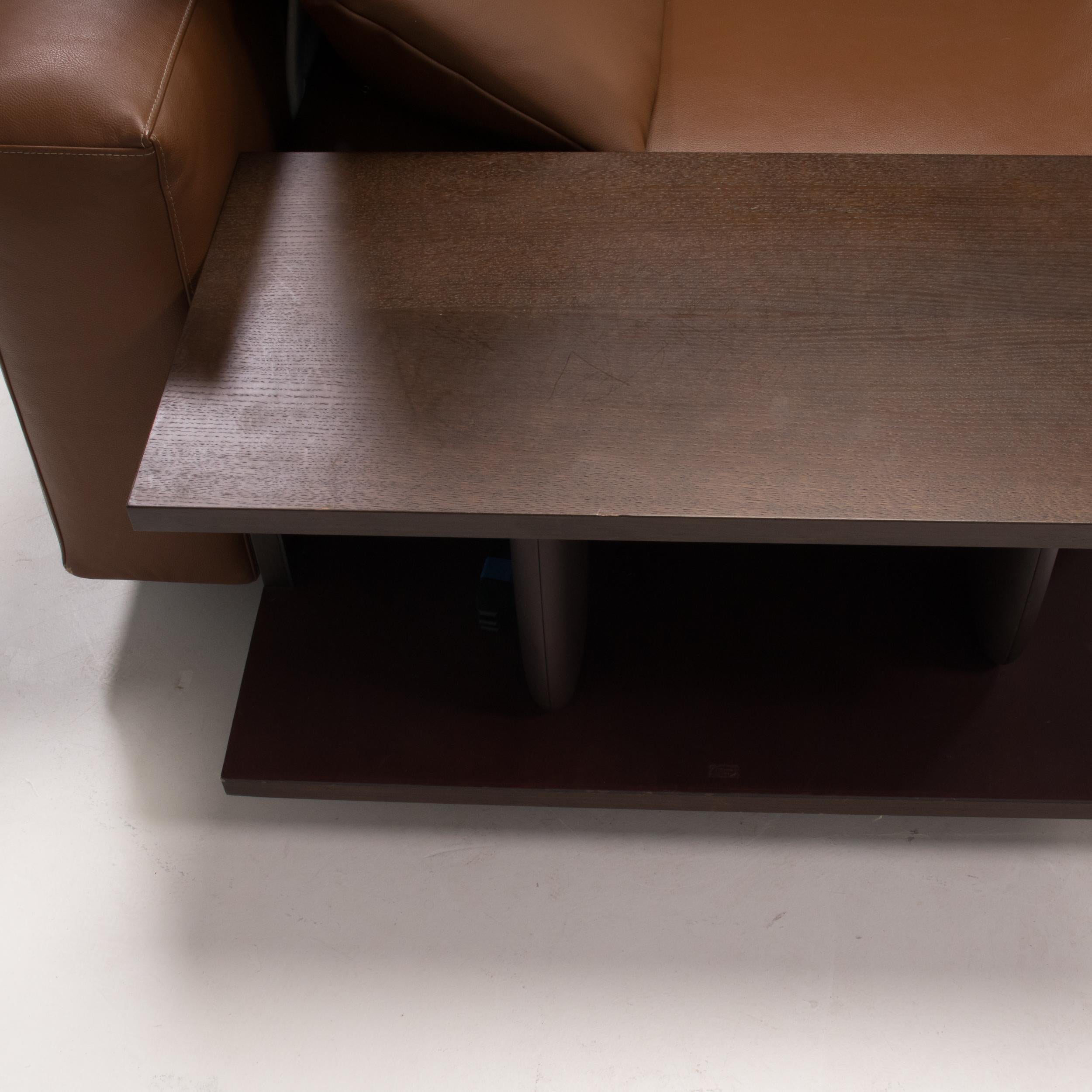 Contemporary Poltrona Frau Brown Leather Bullit Sofa, 2016