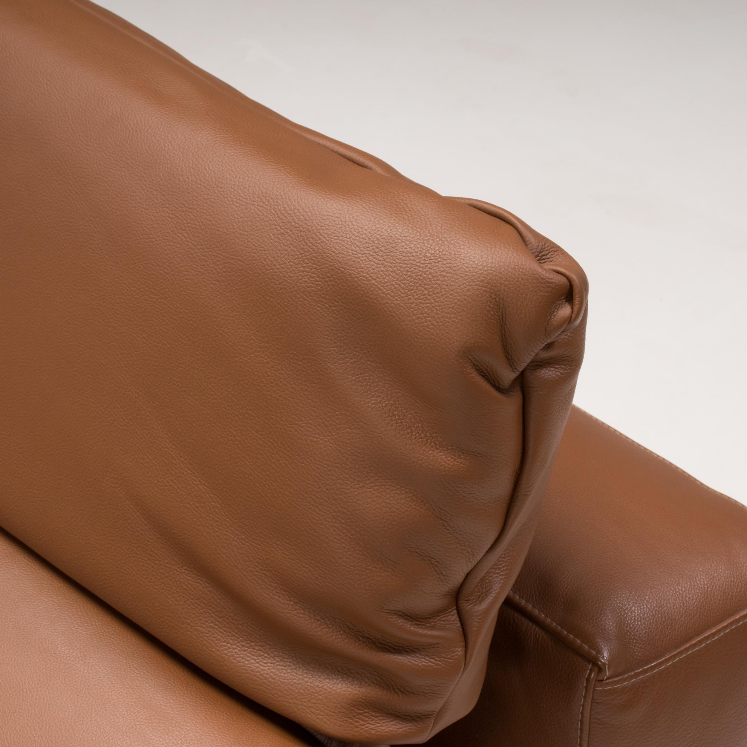 Poltrona Frau Brown Leather Bullit Sofa, 2016 3