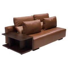 Poltrona Frau Brown Leather Bullit Sofa, 2016