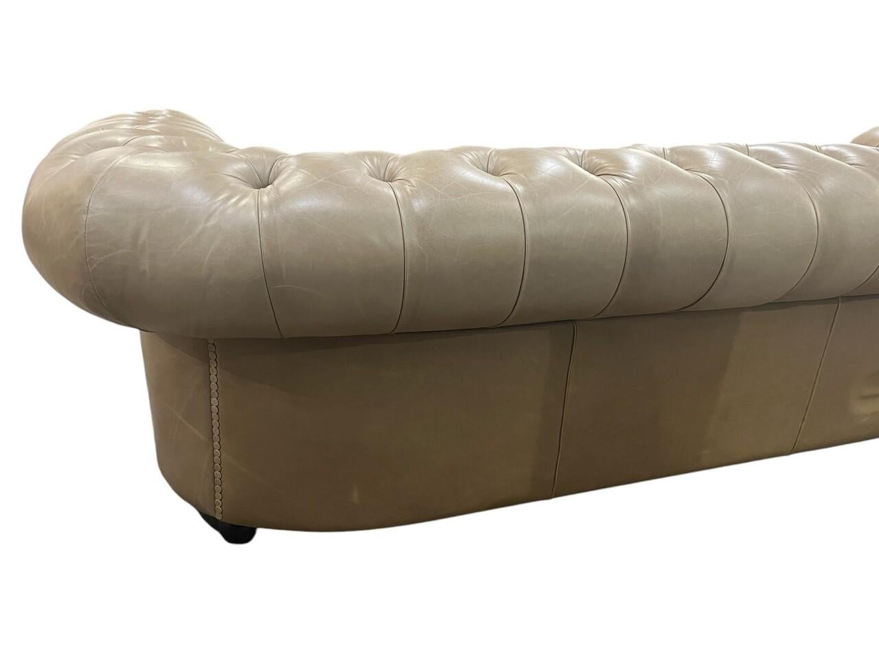 Poltrona Frau Chester One Leather Chesterfield Sofa In Good Condition In Houston, TX
