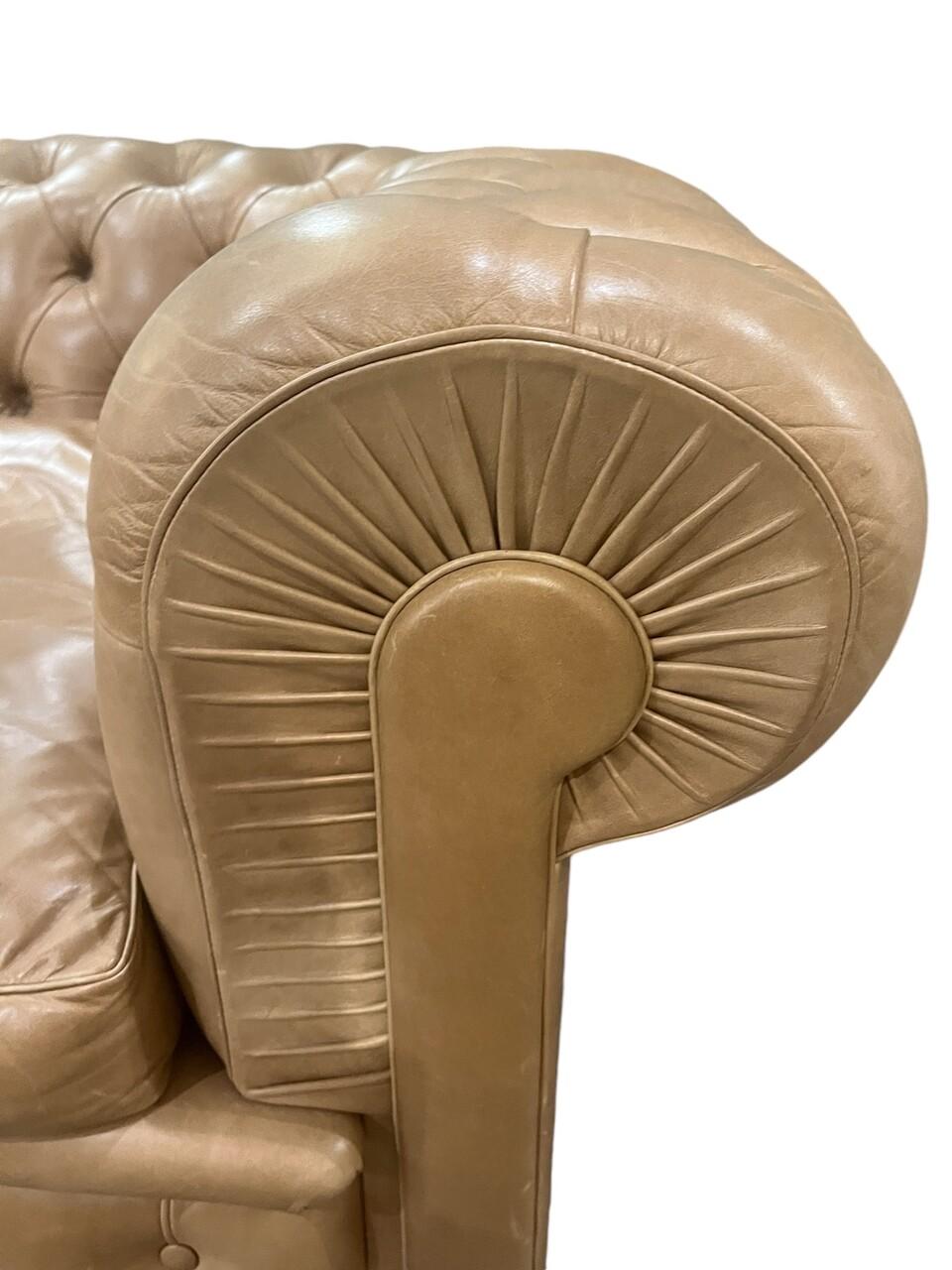 Contemporary Poltrona Frau Chester One Leather Chesterfield Sofa