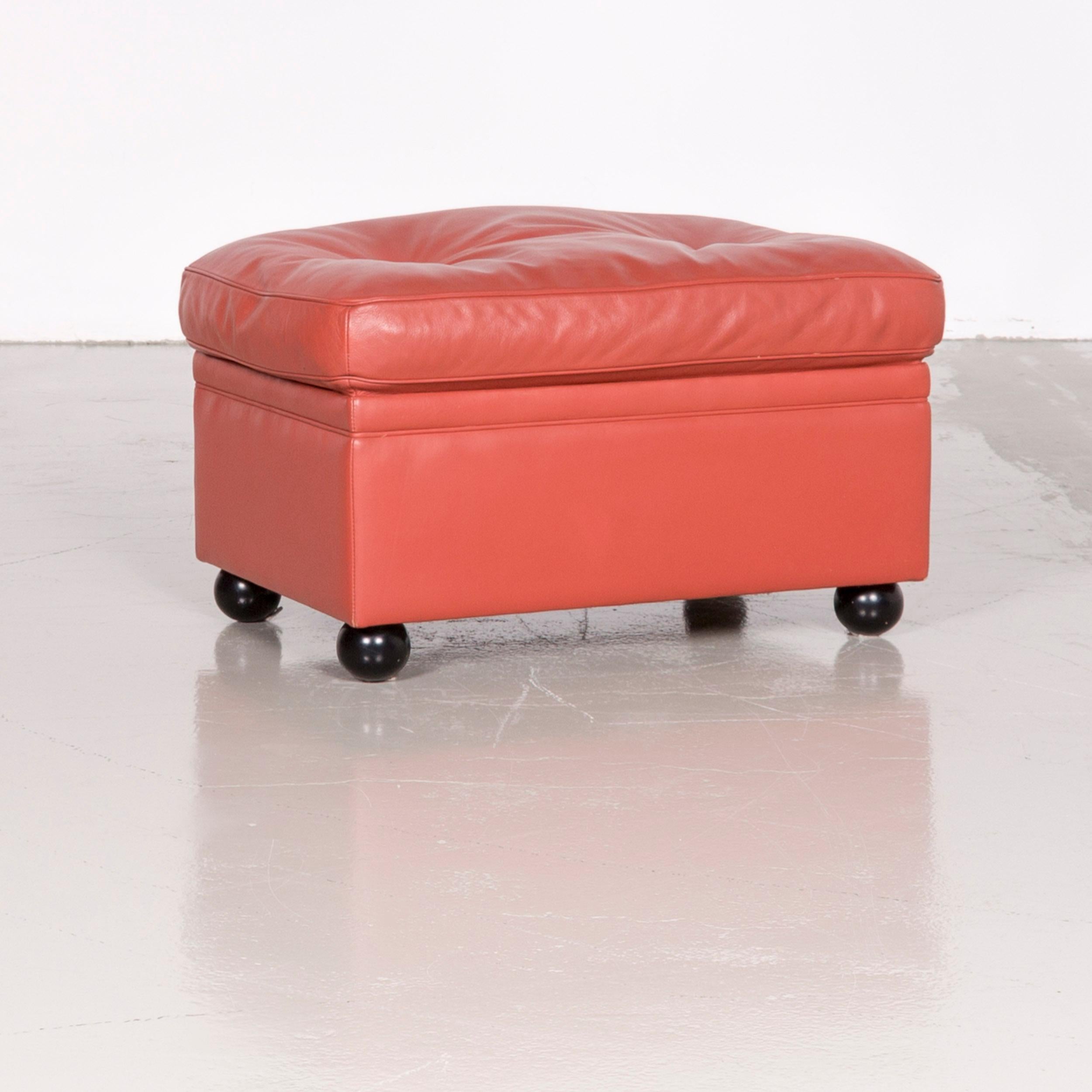 We bring to you a Poltrona Frau dream on designer leather footstool orange.
