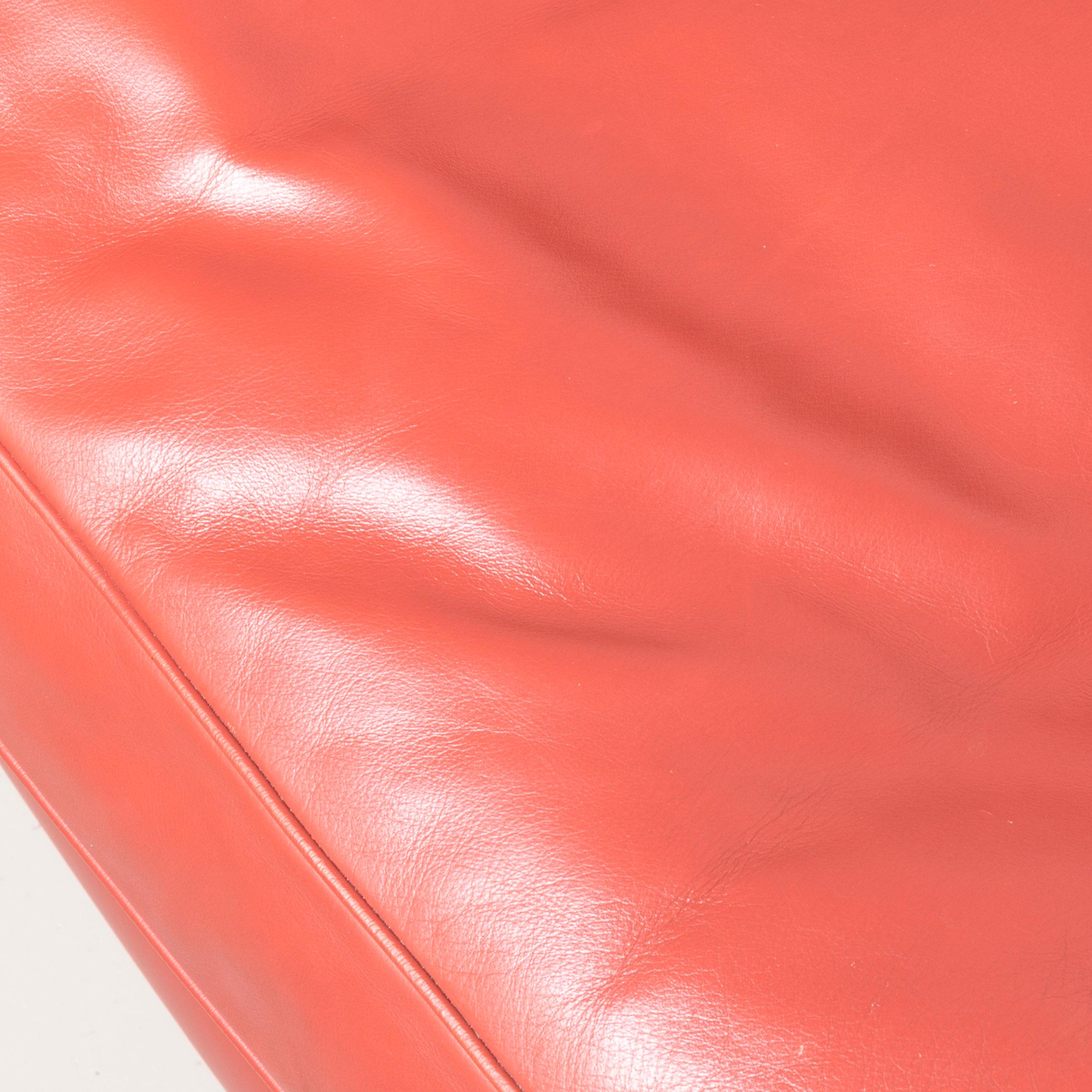 XXIe siècle et contemporain Poltrona Frau Dream on Designer Leather canapé deux places orange