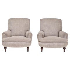 Poltrona Frau Eleonora Grey Armchairs, Set of 2