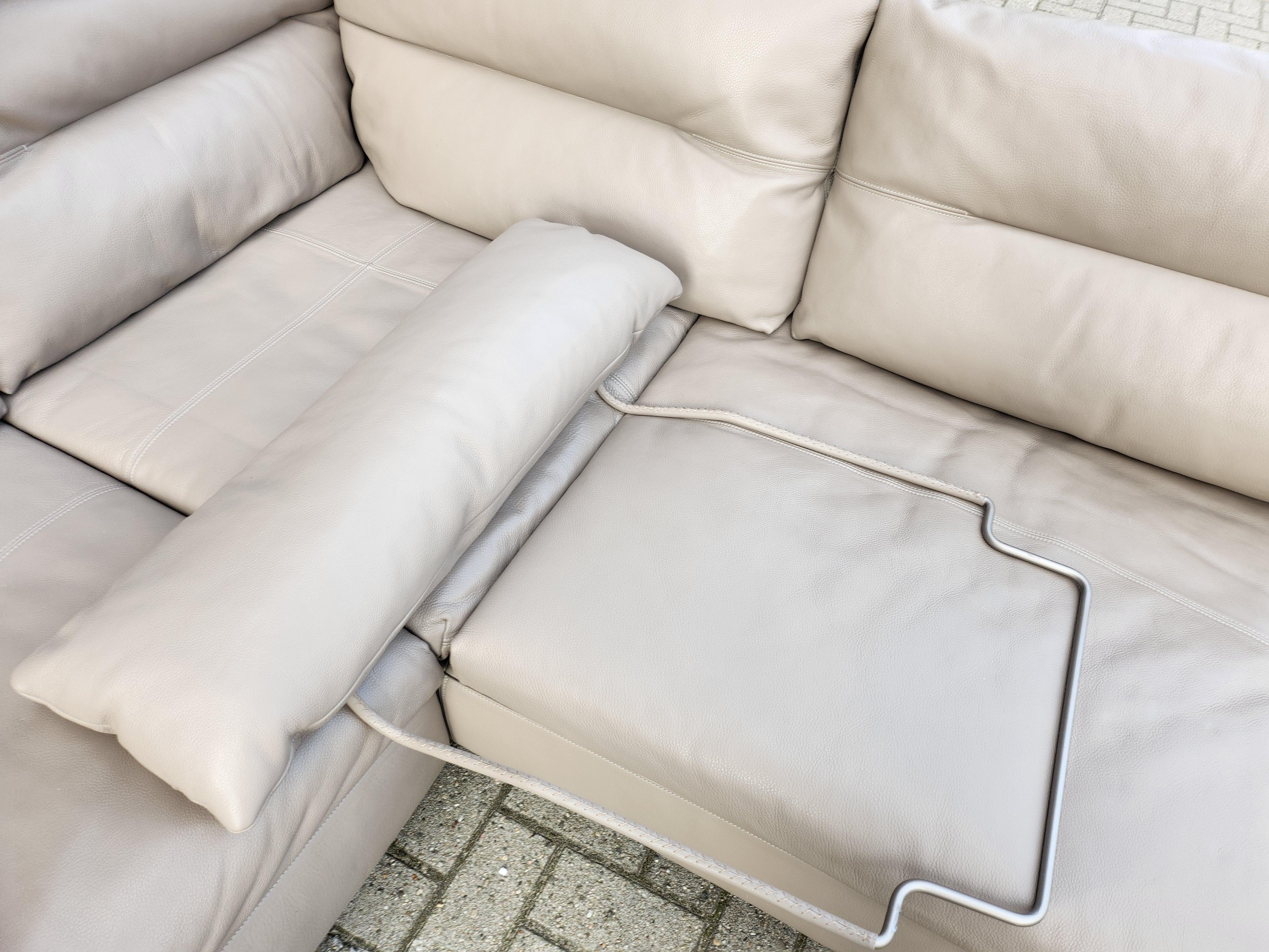 Poltrona Frau GranTorino Sofa aus Leder im Angebot 3
