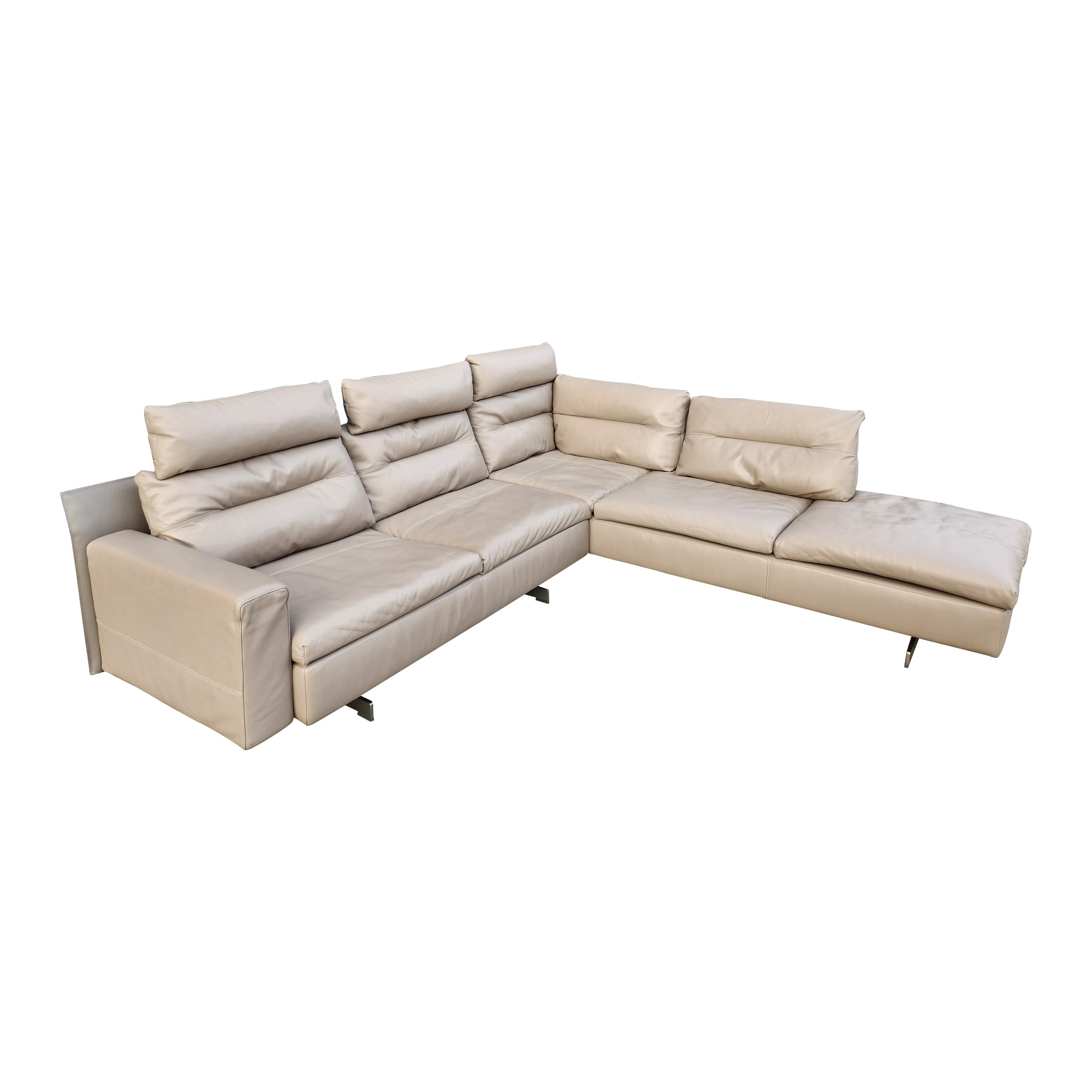 Poltrona Frau GranTorino Sofa aus Leder im Angebot