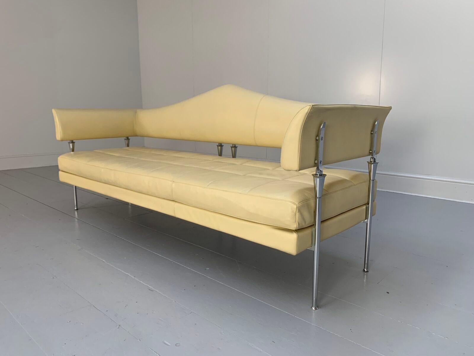 Poltrona Frau „Hydra Castor“ 3-Sitz-Sofa - In Creme „Pelle Frau SC“ Leder  (21. Jahrhundert und zeitgenössisch) im Angebot
