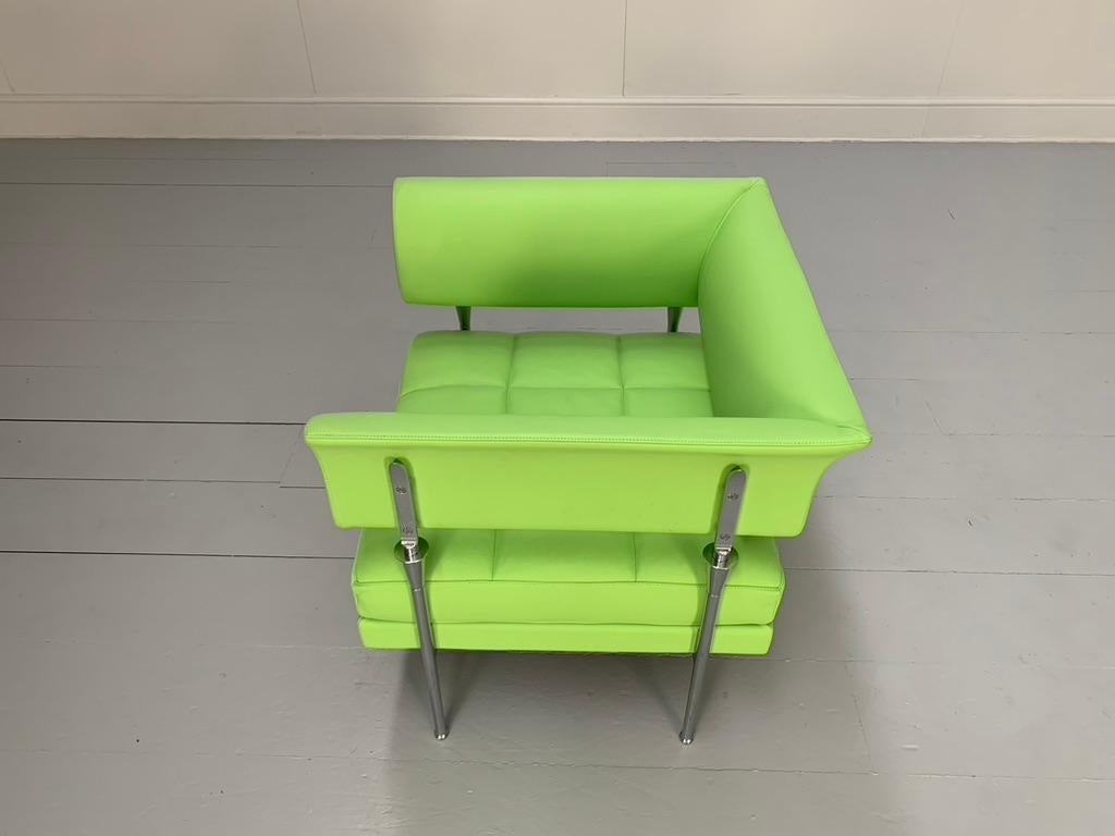 Cuir Fauteuil Hydra Enif Poltrona Frau en cuir vert 