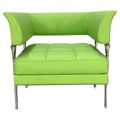Poltrona Frau "Hydra Enif" Armchair - In Green "Pelle Frau SC" Leather