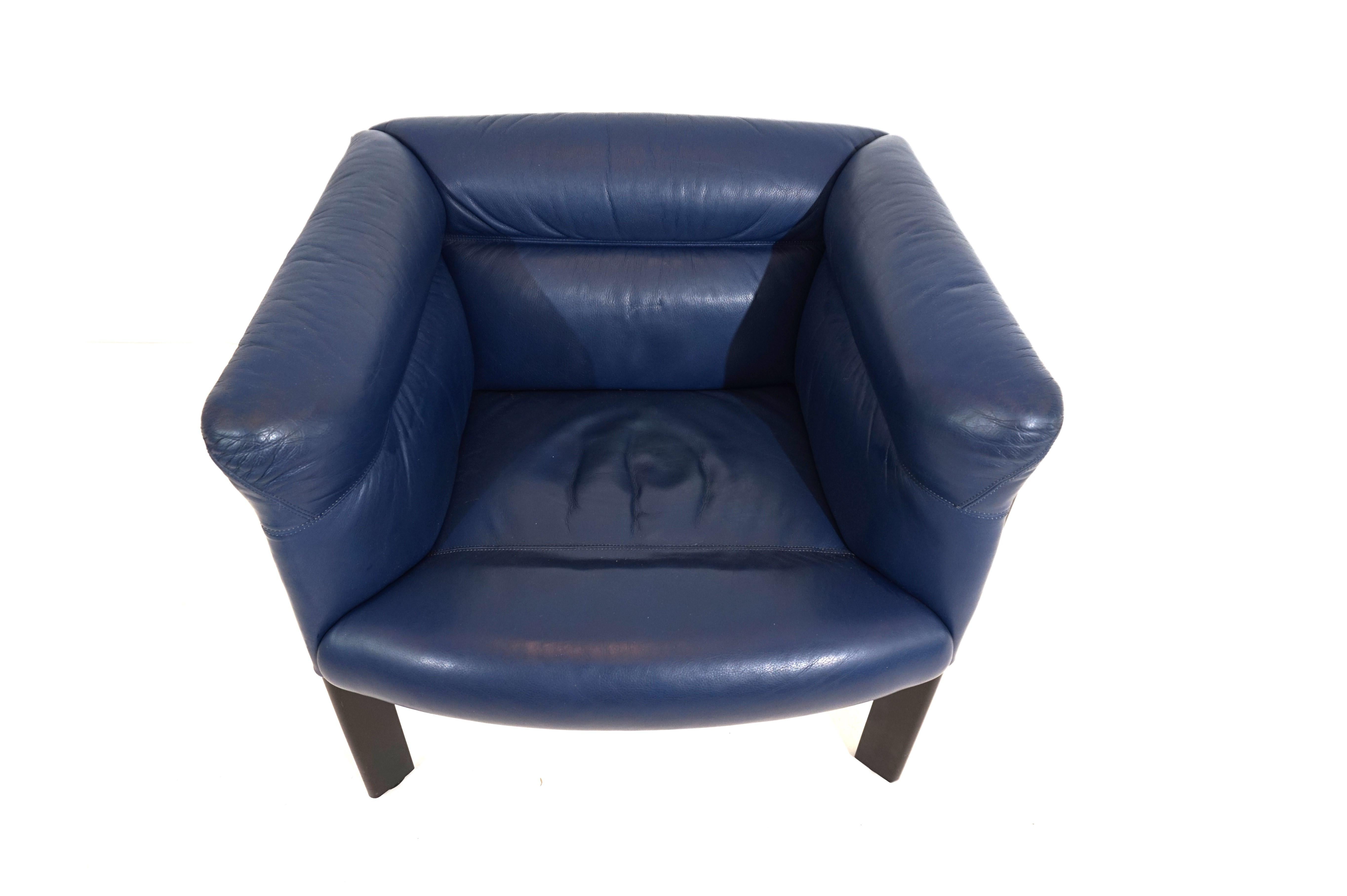 Poltrona Frau Interlude leather armchair by Marco Zanuso For Sale 4