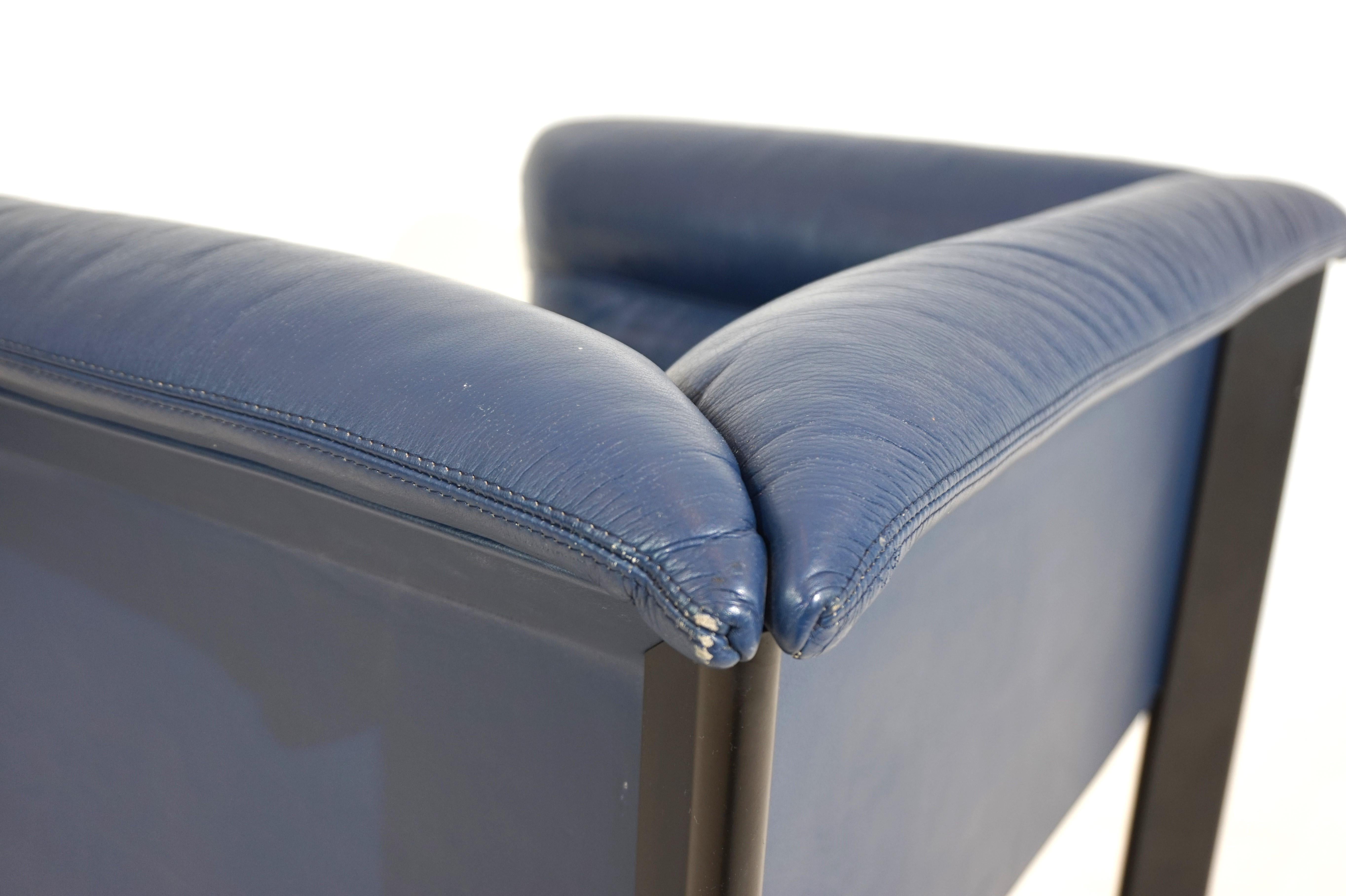 Poltrona Frau Interlude leather armchair by Marco Zanuso For Sale 5