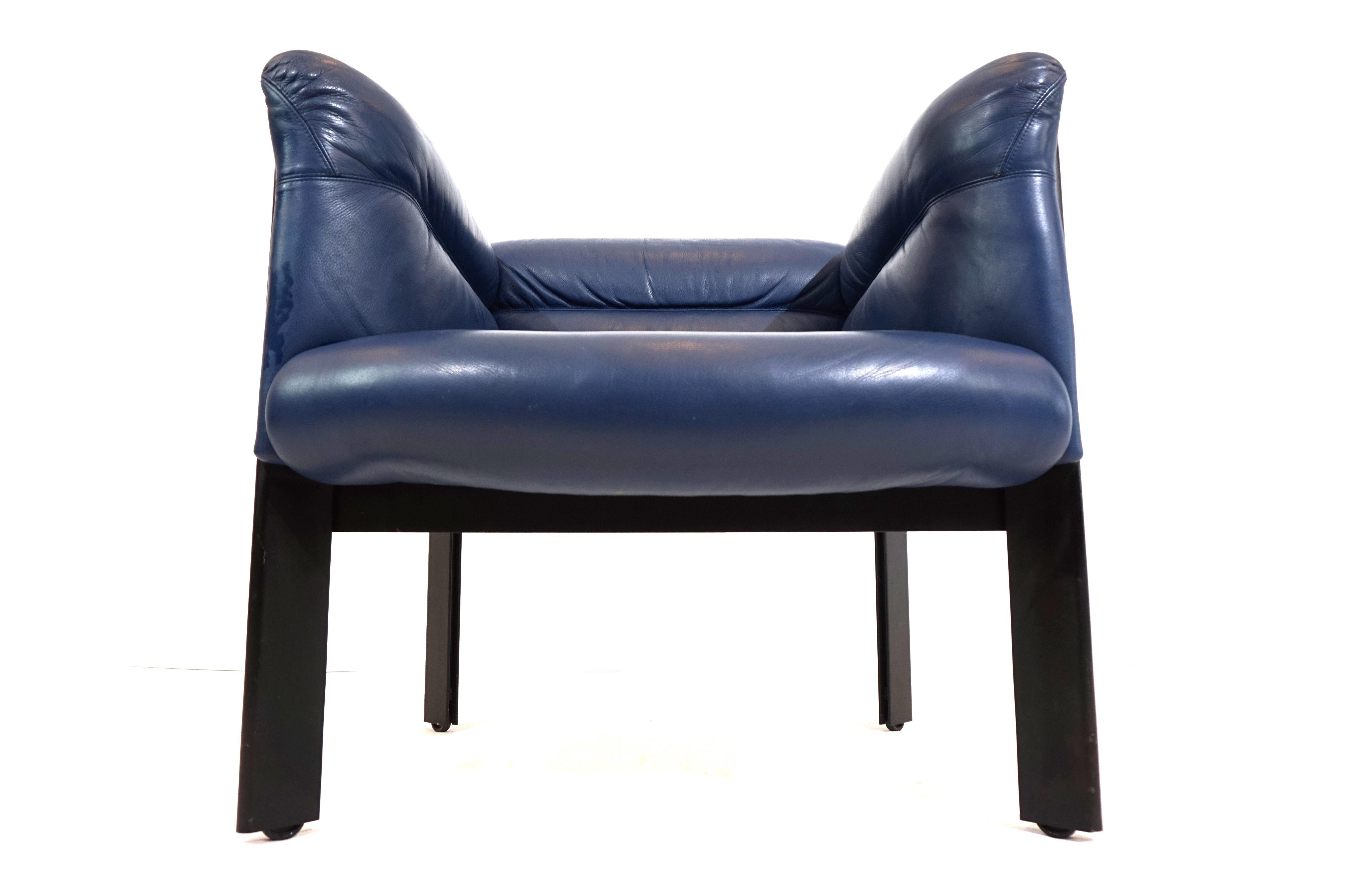 Poltrona Frau Interlude leather armchair by Marco Zanuso For Sale 8