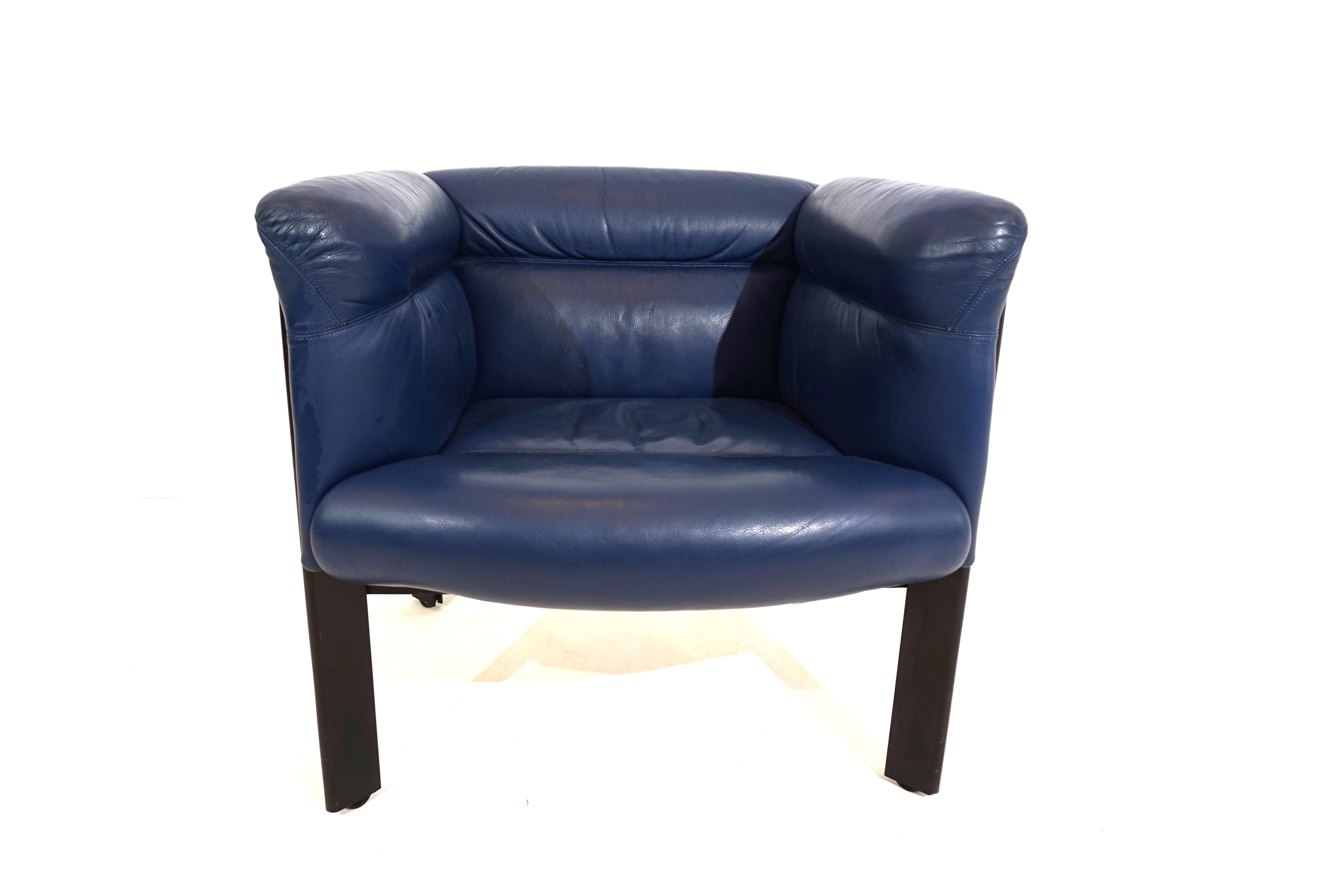 Poltrona Frau Interlude leather armchair by Marco Zanuso For Sale 9