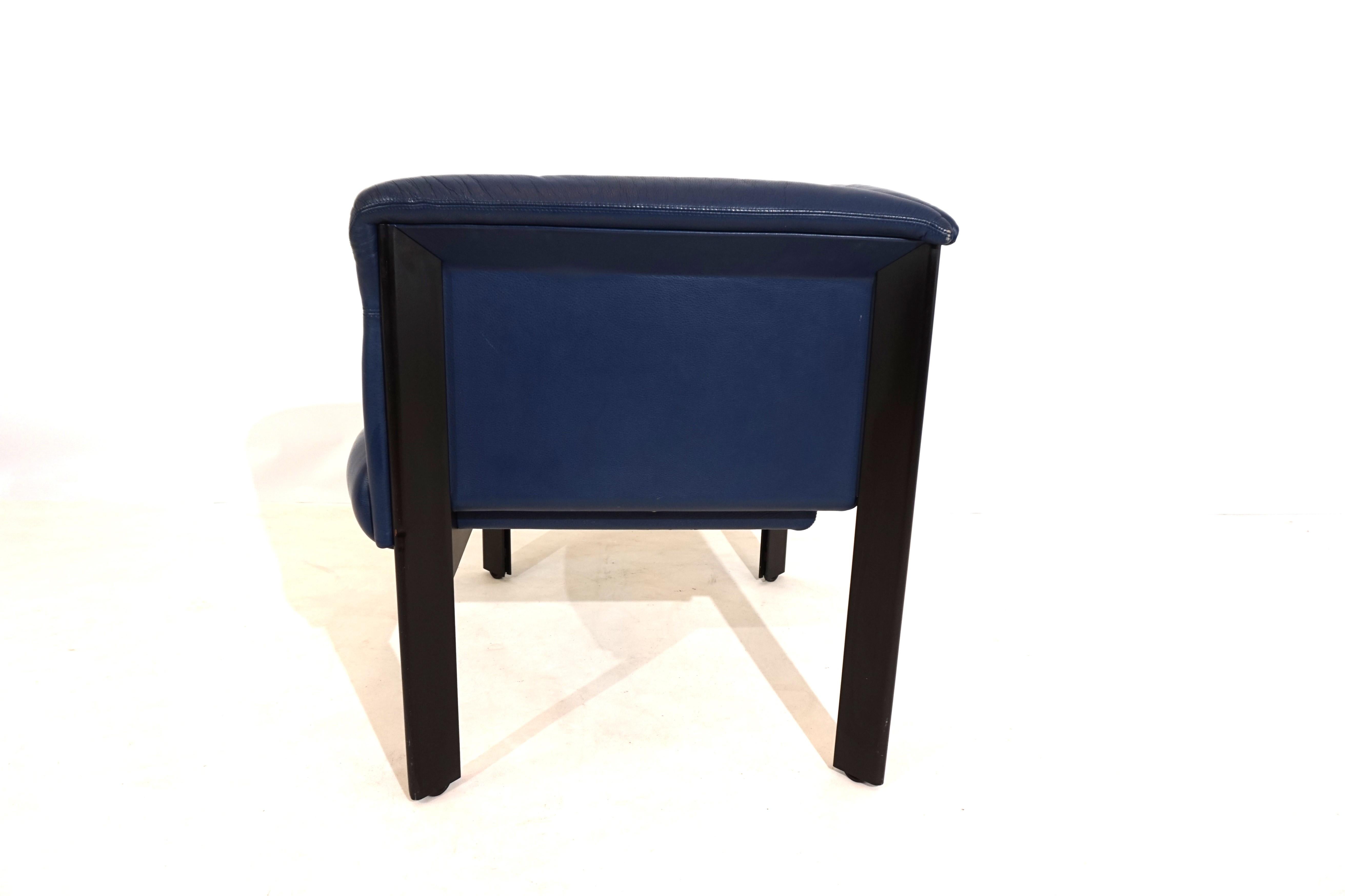 Poltrona Frau Interlude leather armchair by Marco Zanuso For Sale 1