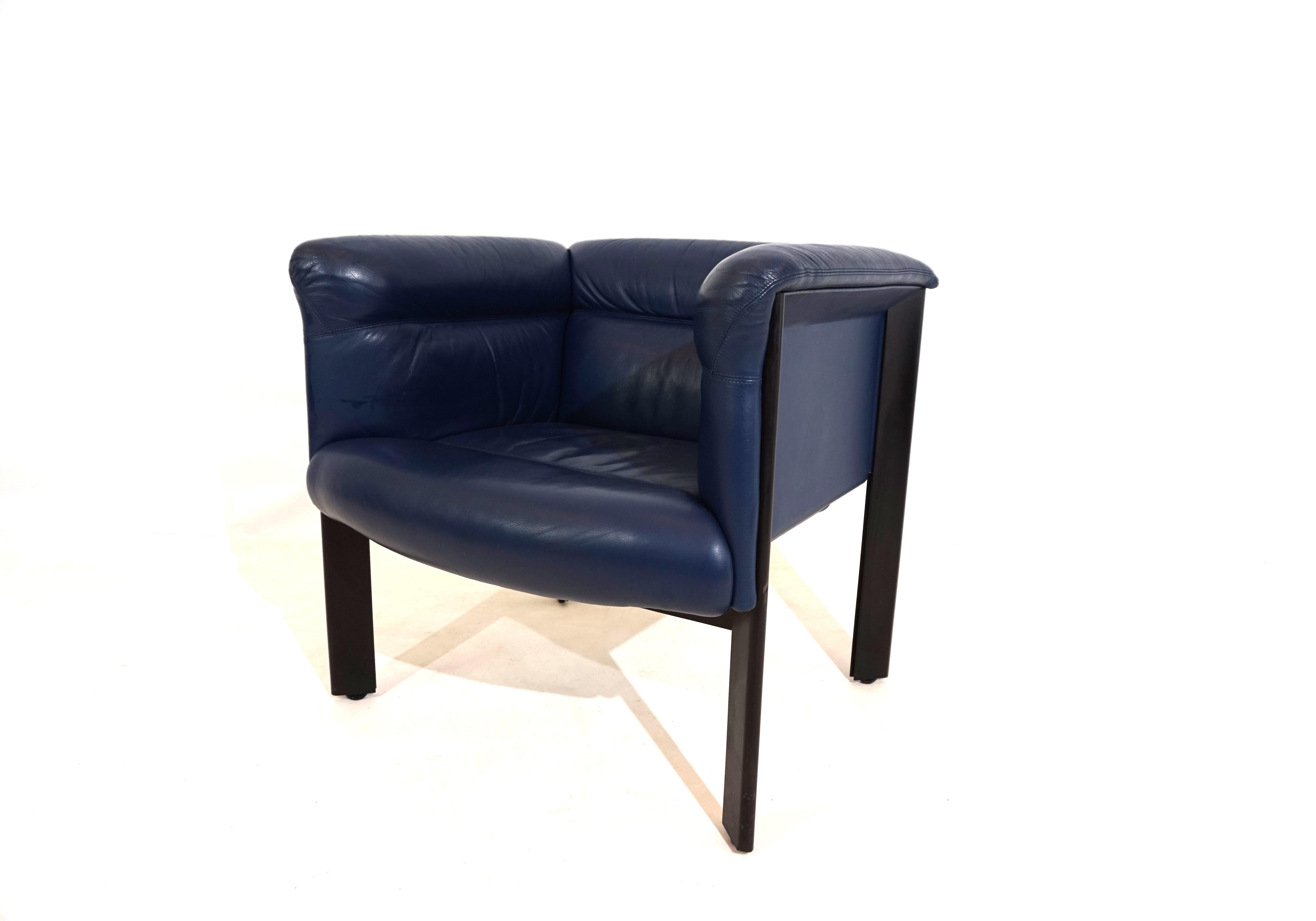 Poltrona Frau Interlude leather armchair by Marco Zanuso For Sale 2