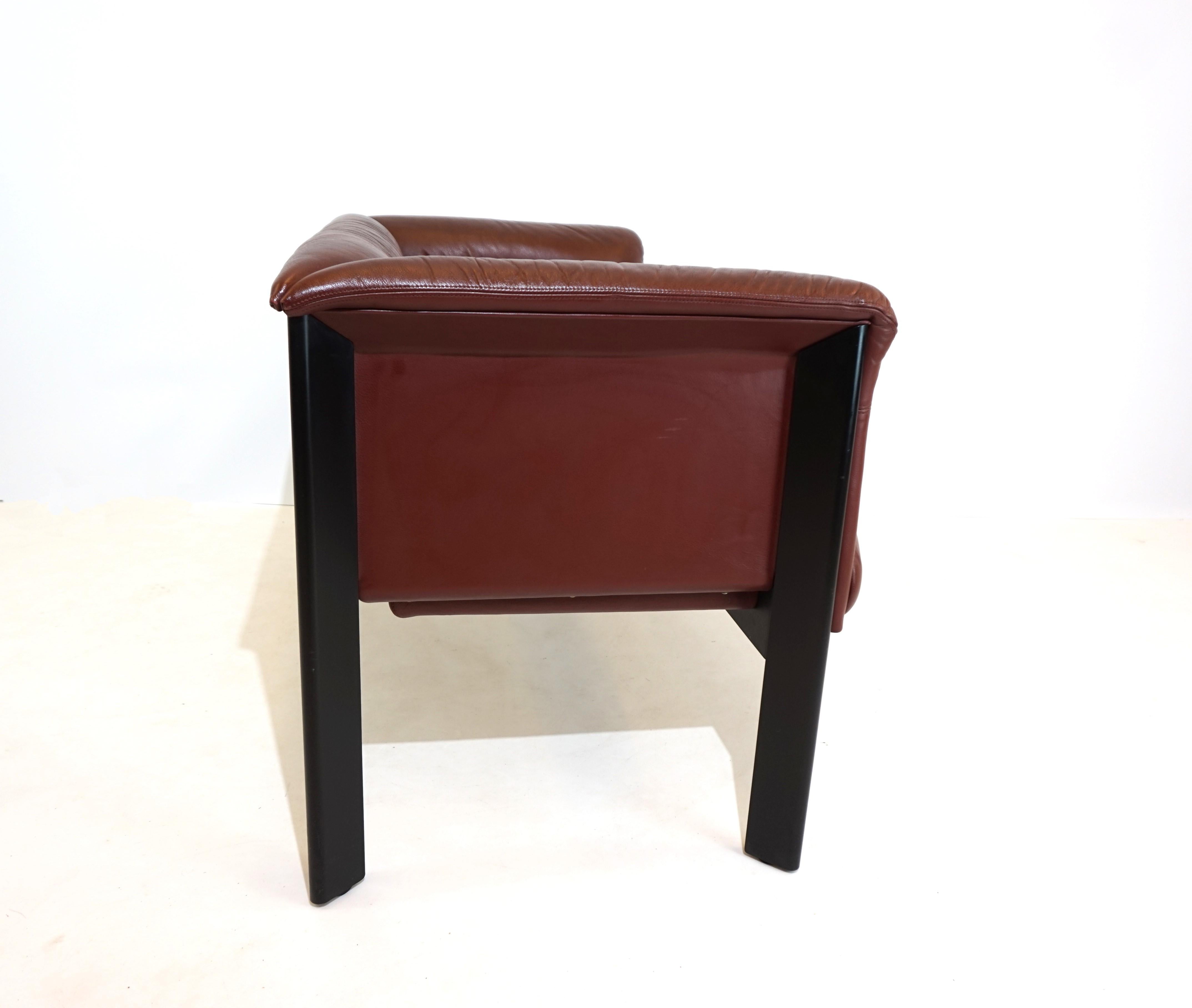 Poltrona Frau Interlude leather bench 2 seater by Marco Zanuso 4