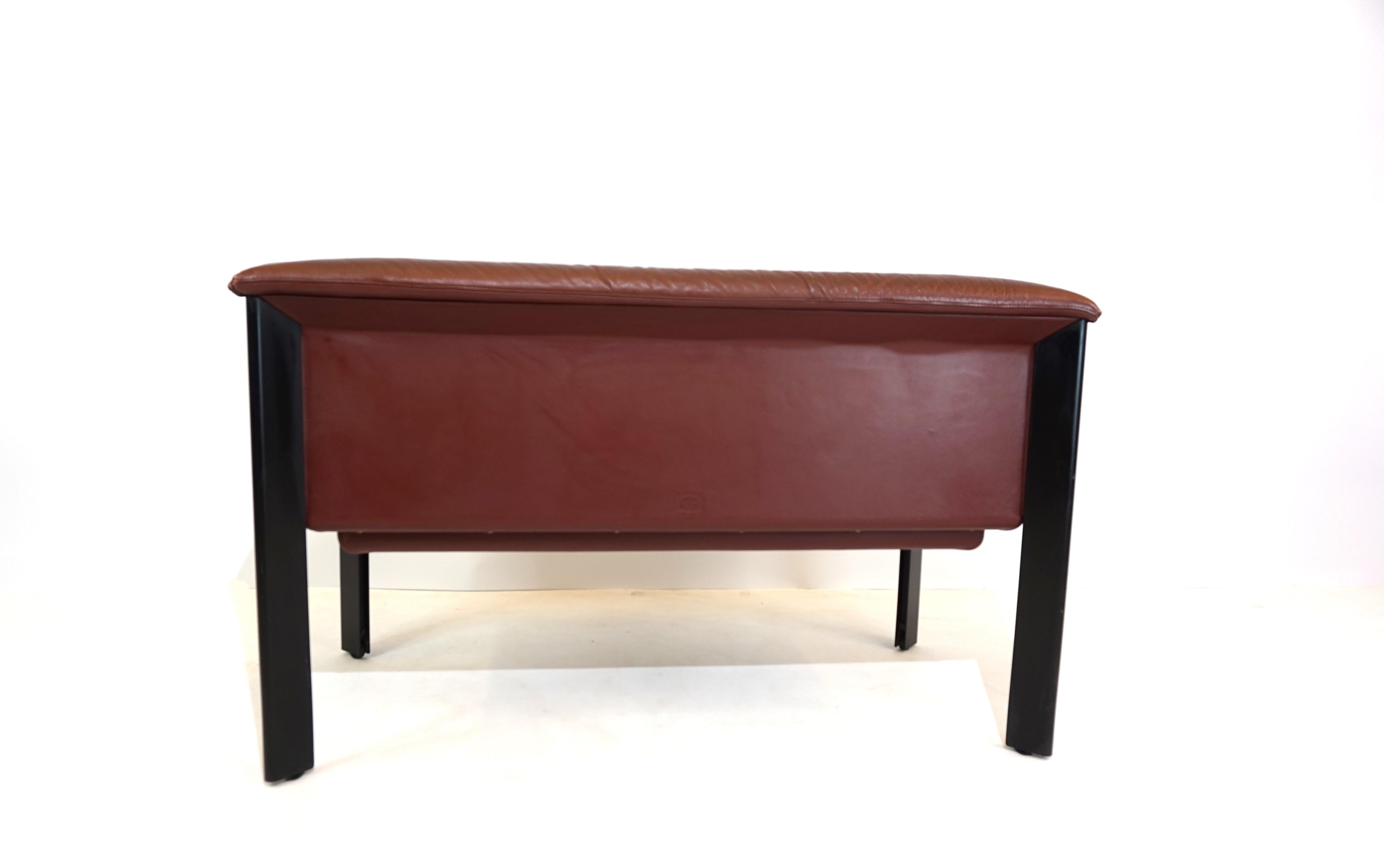 Poltrona Frau Interlude leather bench 2 seater by Marco Zanuso In Good Condition In Ludwigslust, DE