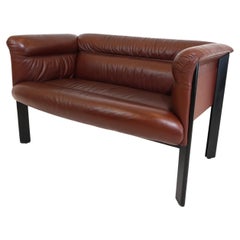 Poltrona Frau Interlude leather bench 2 seater by Marco Zanuso