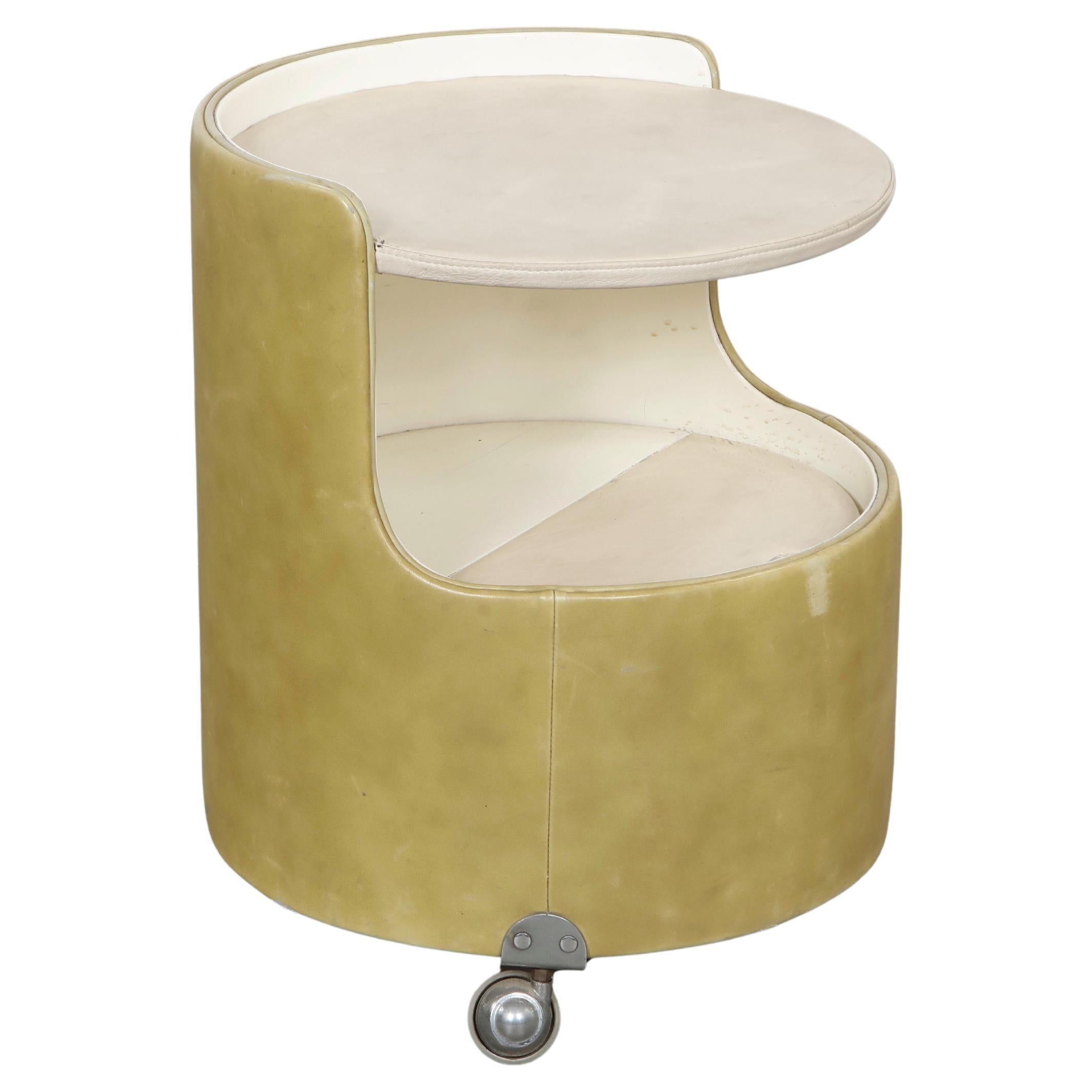 Poltrona Frau, Italienische Mobile Leder Mini-Bar, 1970er Jahre im Angebot