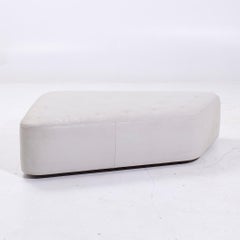 Poltrona Frau Italian White Leather Ottoman