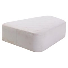 Poltrona Frau Italian White Leather Ottoman