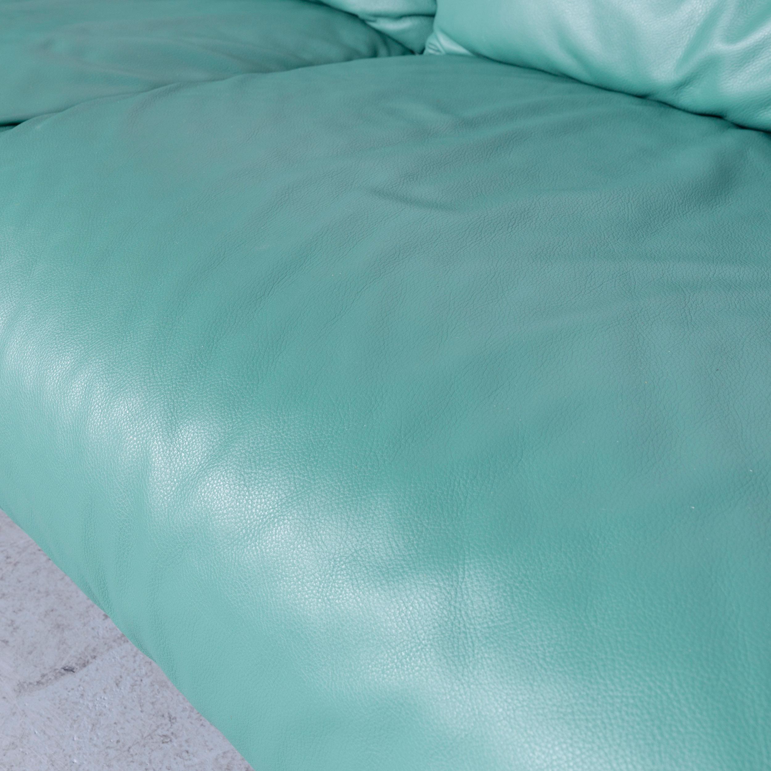 mint leather sofa