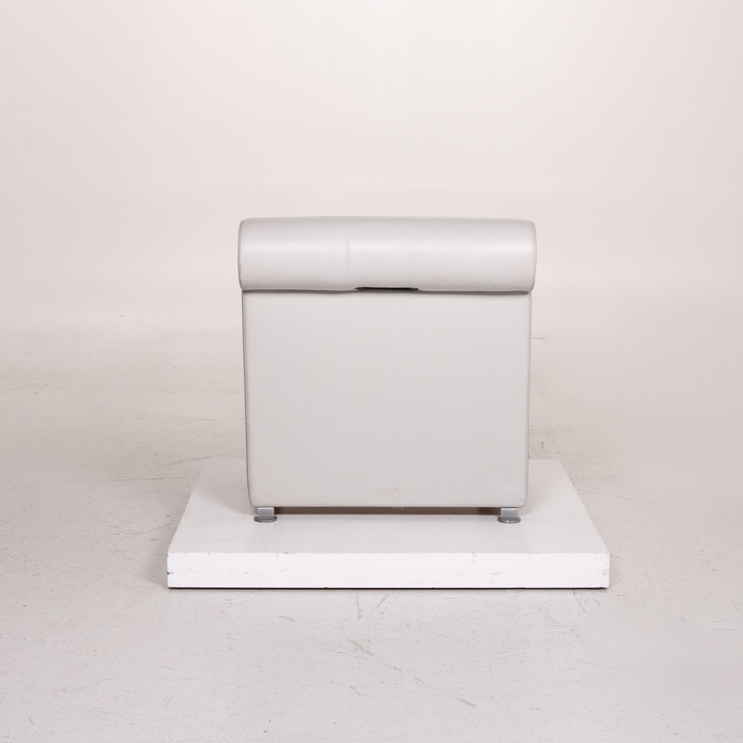 Poltrona Frau Leather Armchair Gray For Sale 4
