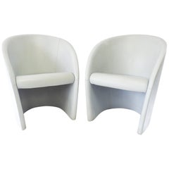 Poltrona Frau Leather Midcentury Chairs