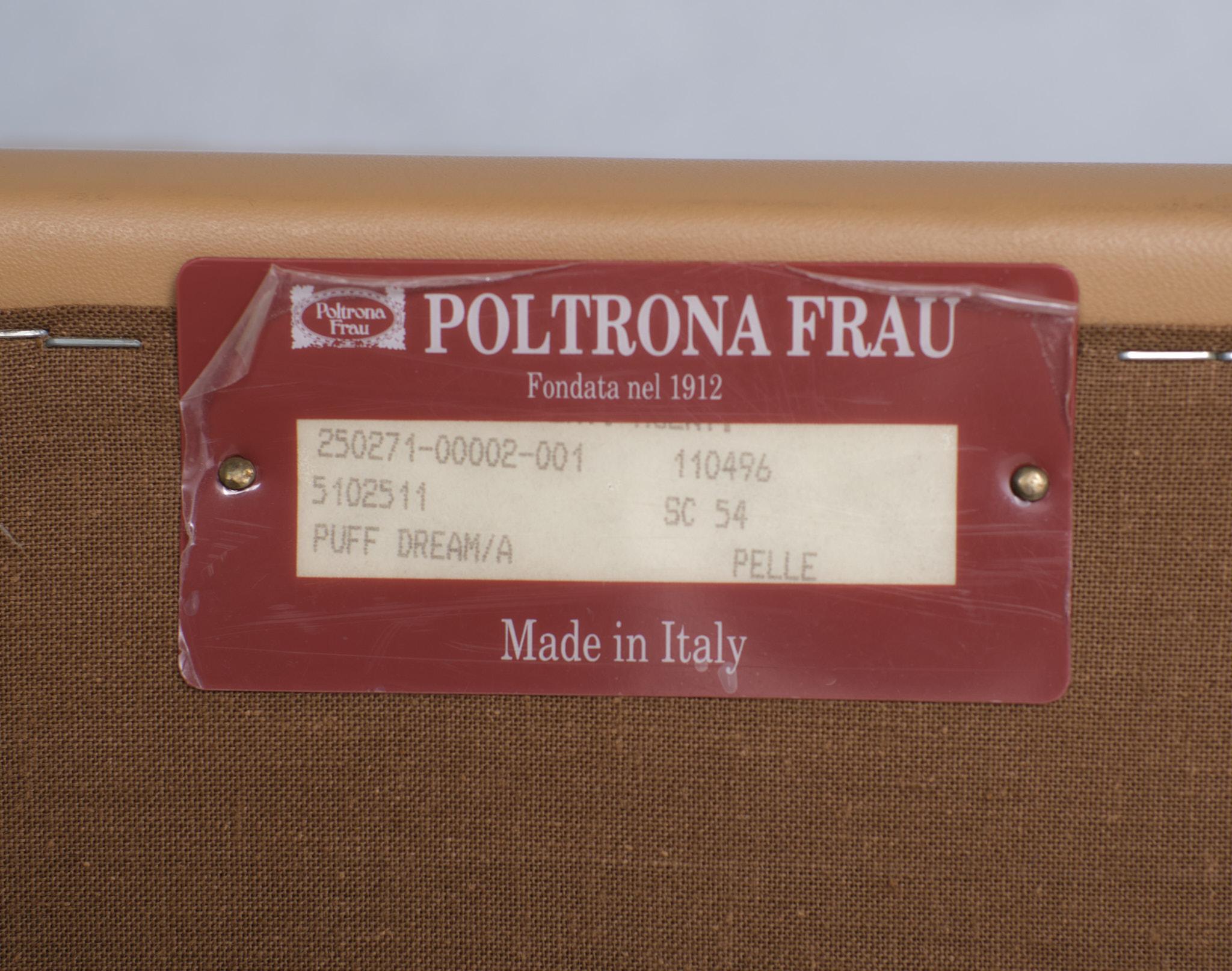 Poltrona Frau Leather Ottoman 1975 Italy For Sale 2