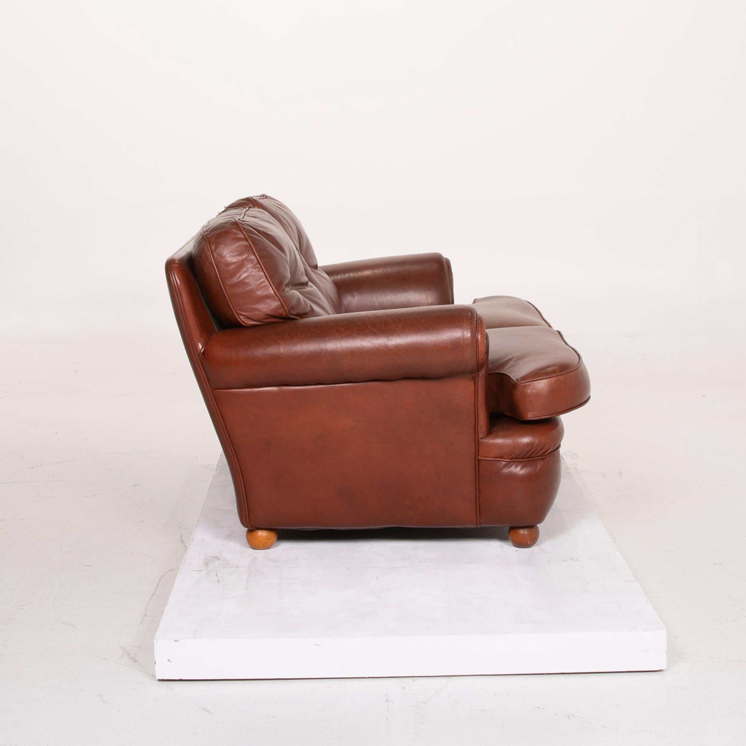 Poltrona Frau Leather Sofa Cognac Two-Seat 2