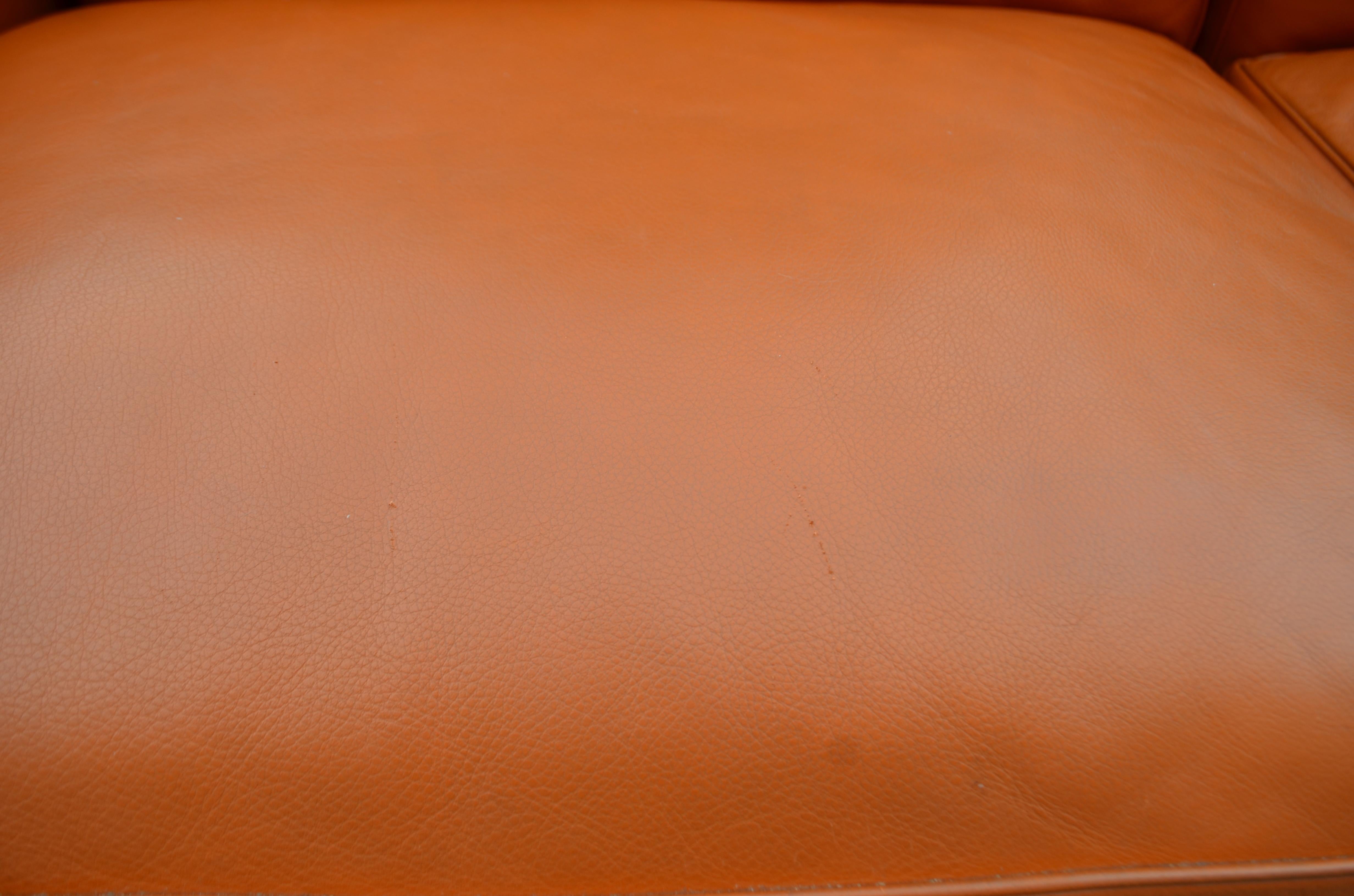 Poltrona Frau Leather Sofa Hermes colour Model Twice by Pierluigi Cerri 2