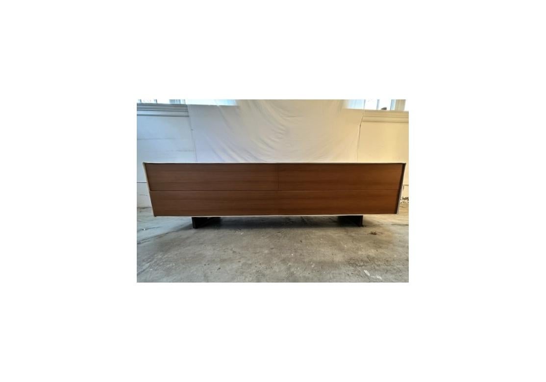 Poltrona Frau Leather Wrapped Low Dresser In Good Condition In Bridgeport, CT