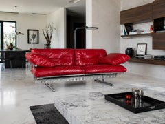 Poltrona Frau “Ouverture” Red Sofa designed by Pierluigi Cerri, 2003