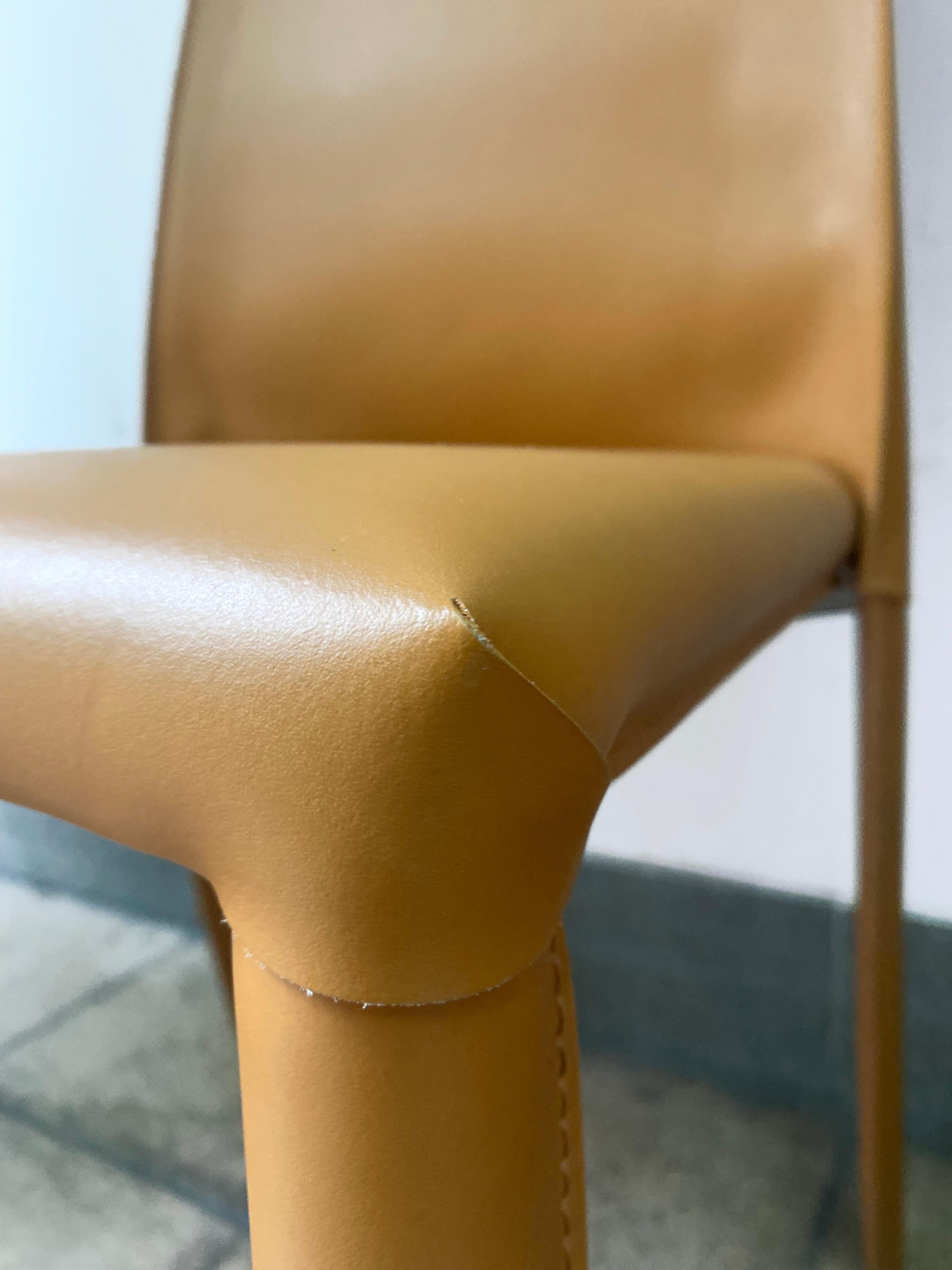 Late 20th Century Poltrona Frau, Pair of Frag Chairs Fawn Leather For Sale