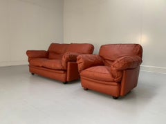 Poltrona Frau "Poppy" 2-Seat Sofa & Armchair - In Buffalo Leather