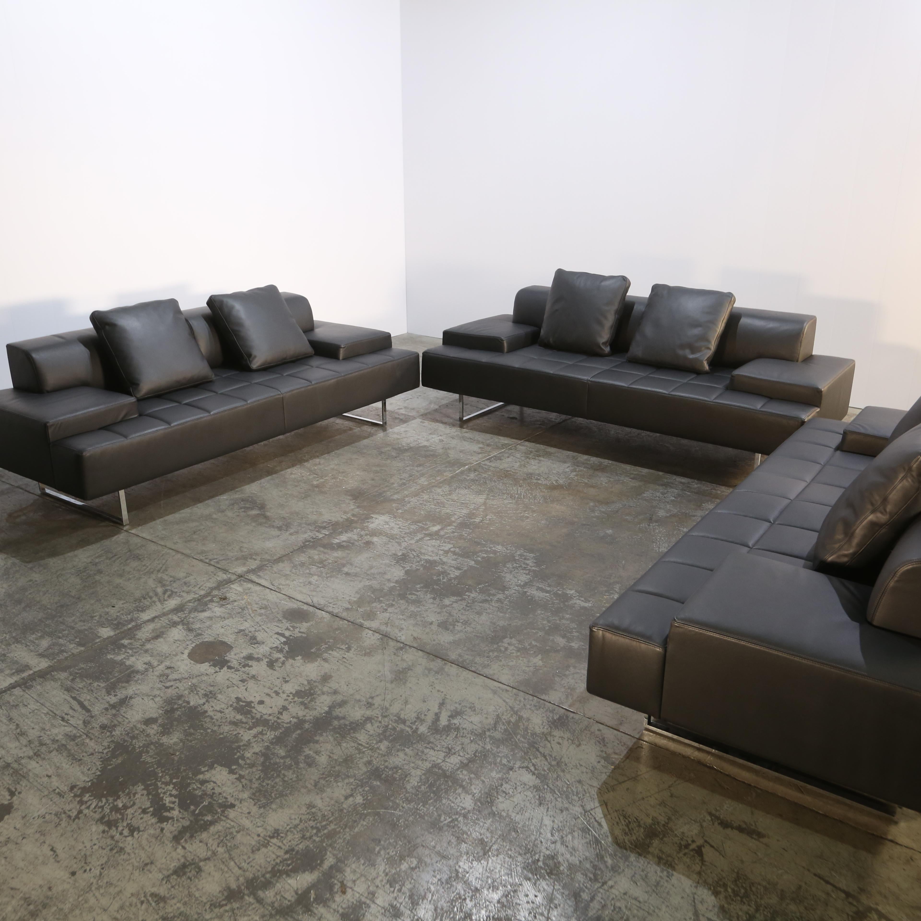 Sofa Poltrona Frau Quadra de Studio Cerri & Associates en vente 6