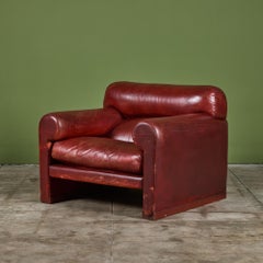 Poltrona Frau Roter Leder Sessel