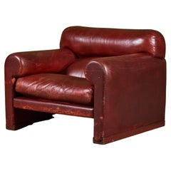 Poltrona Frau Roter Leder Sessel