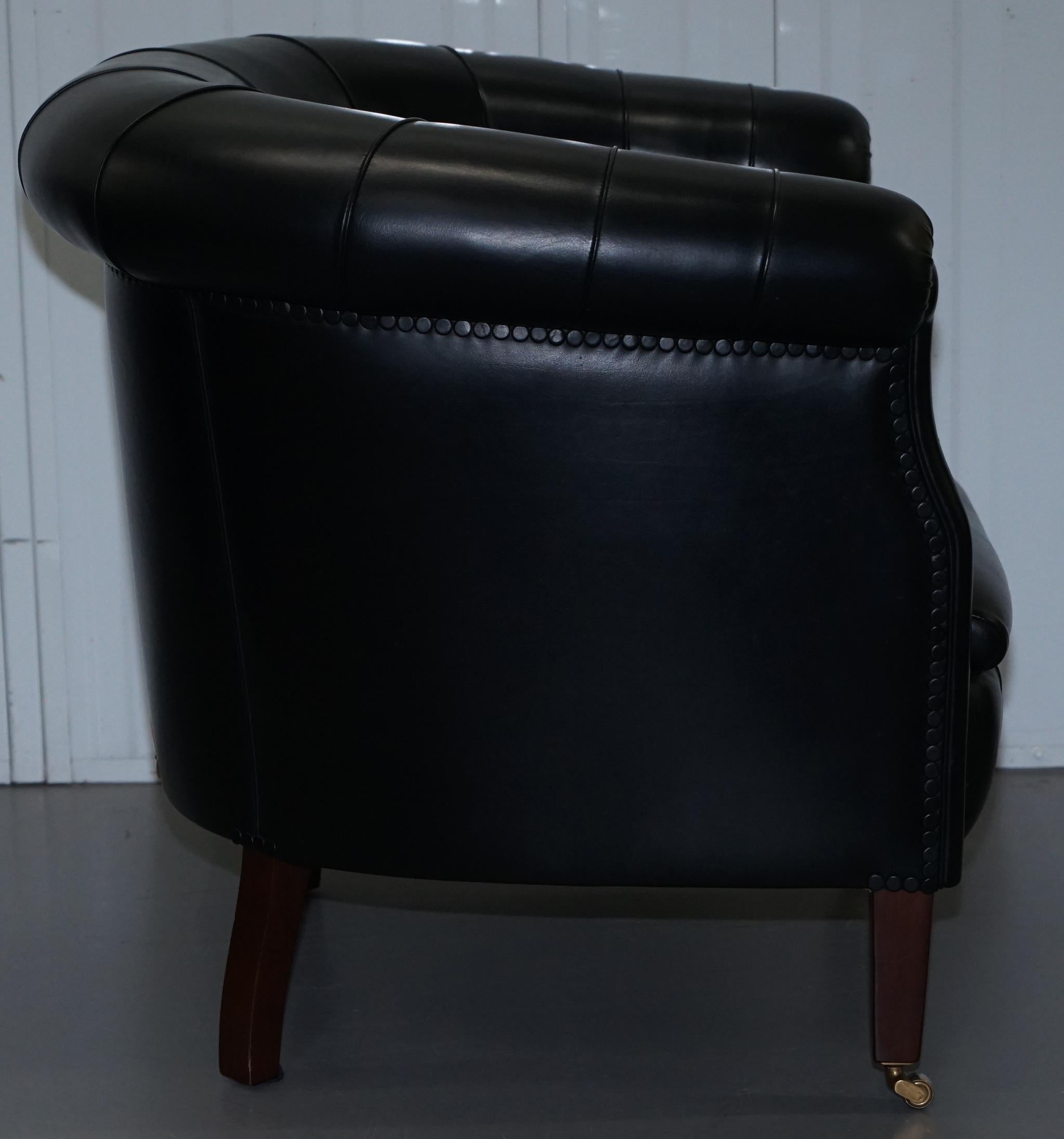 Contemporary Poltrona Frau Renzo Frau Fumoir Tufted Leather Armchair Sofa Suite