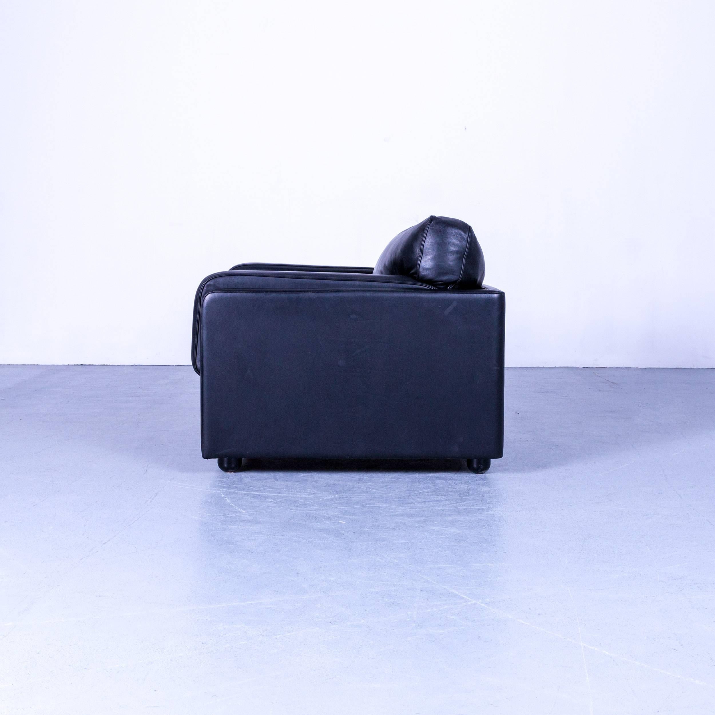 Poltrona Frau Fauteuil Socrate en cuir noir une place 4