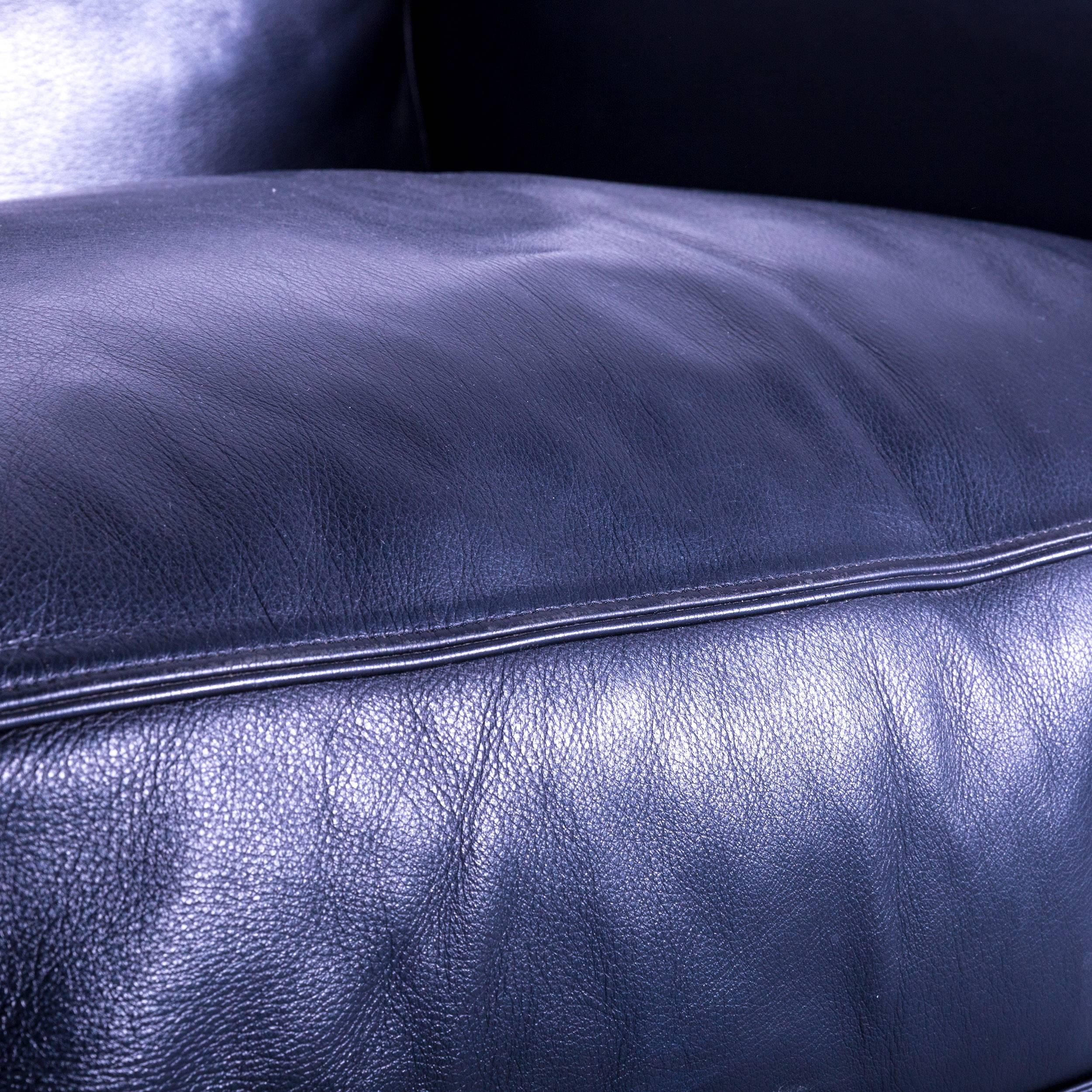 italien Poltrona Frau Fauteuil Socrate en cuir noir une place