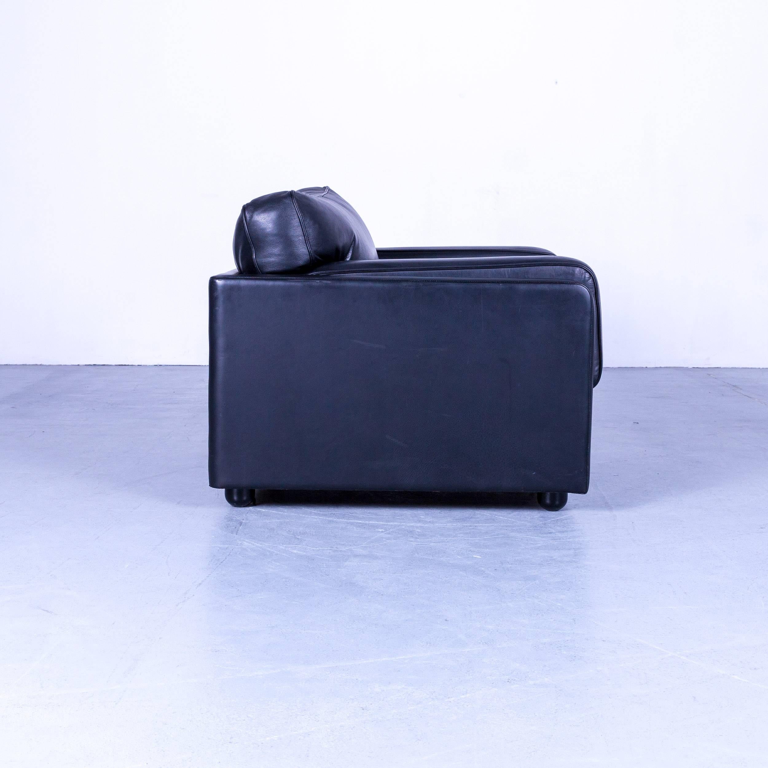 Poltrona Frau Fauteuil Socrate en cuir noir une place 2