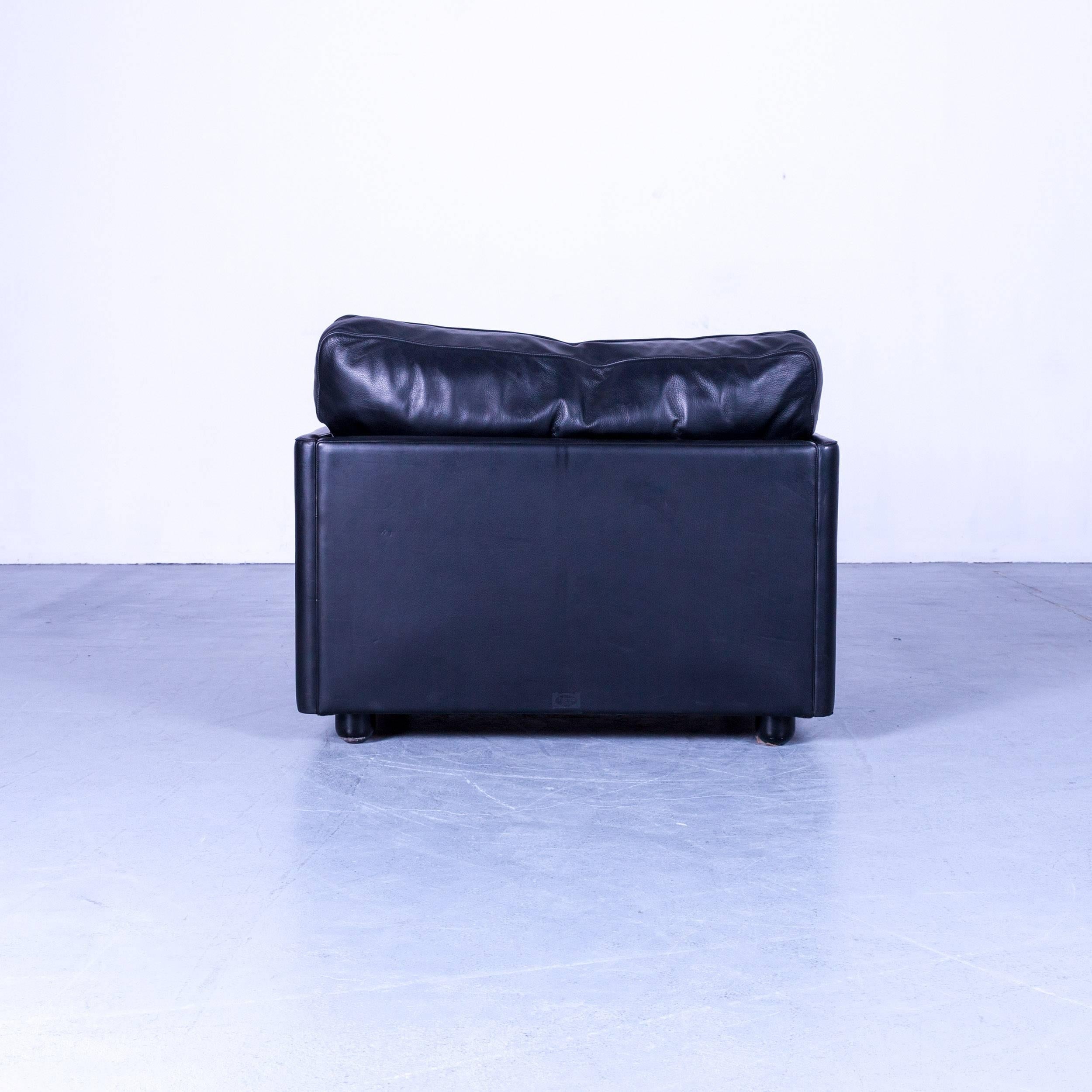 Poltrona Frau Fauteuil Socrate en cuir noir une place 3