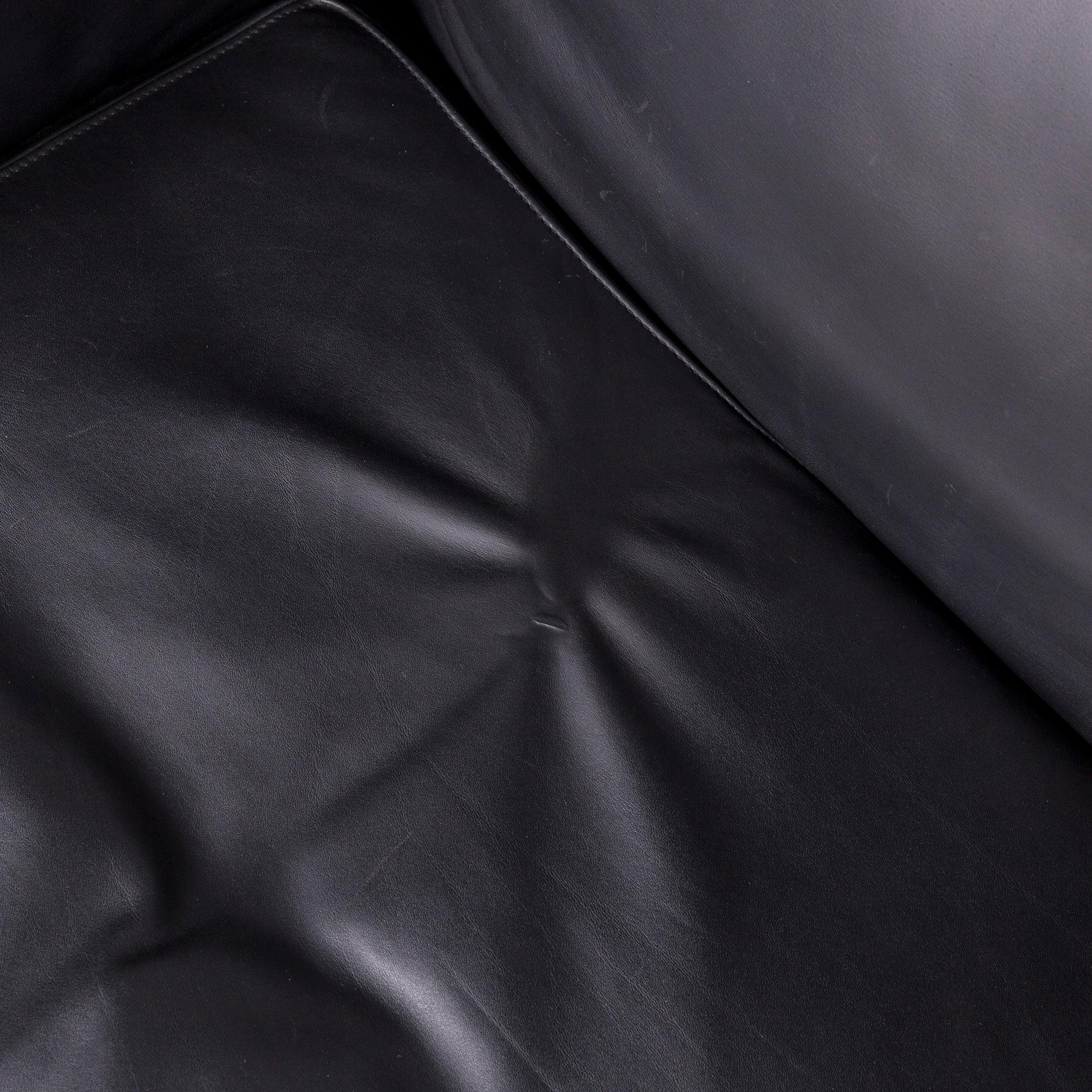 Poltrona Frau Socrate Designer Leather Sofa Set Black Genuine Leather Two 9
