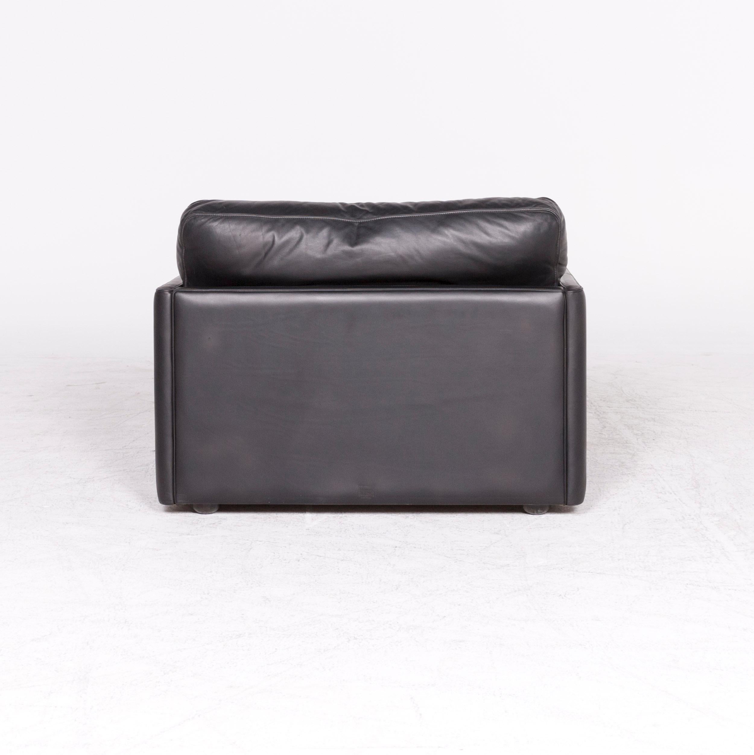 Poltrona Frau Socrate Designer Leather Sofa Set Black Genuine Leather Two 12