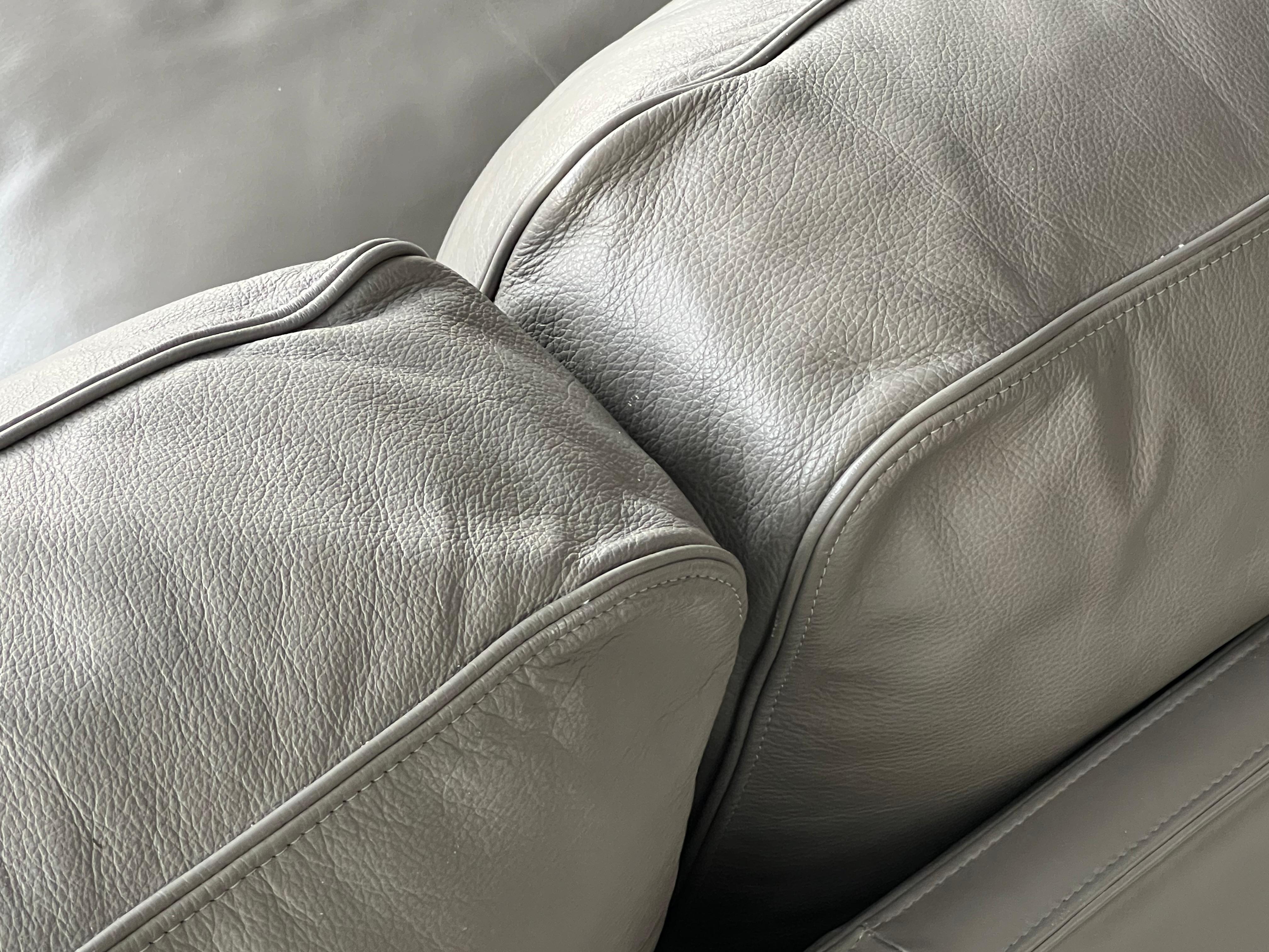 Poltrona Frau Socrate Leather Sofa Down Pillows 5