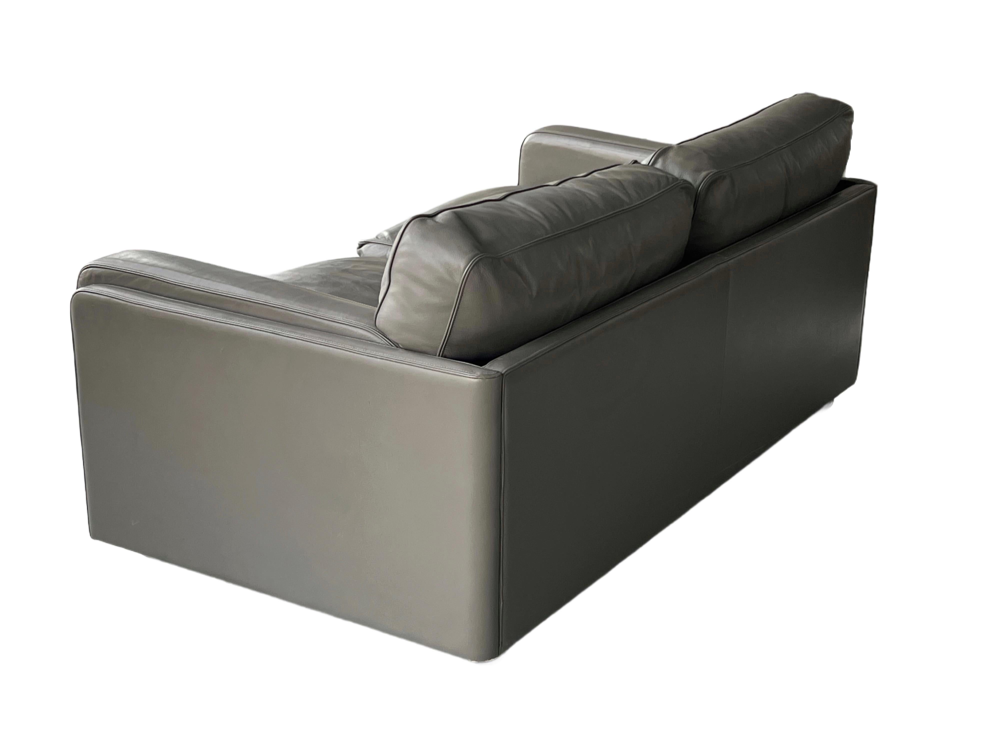 Poltrona Frau Socrate Leather Sofa Down Pillows 1